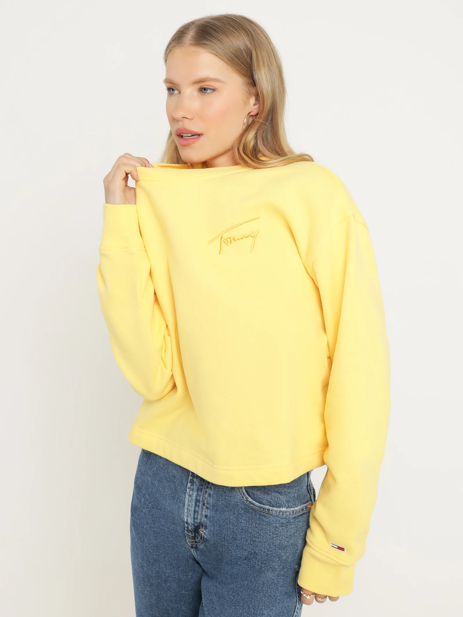 Recycled Signature Logo Cropped Sweatshirt - Image 3
