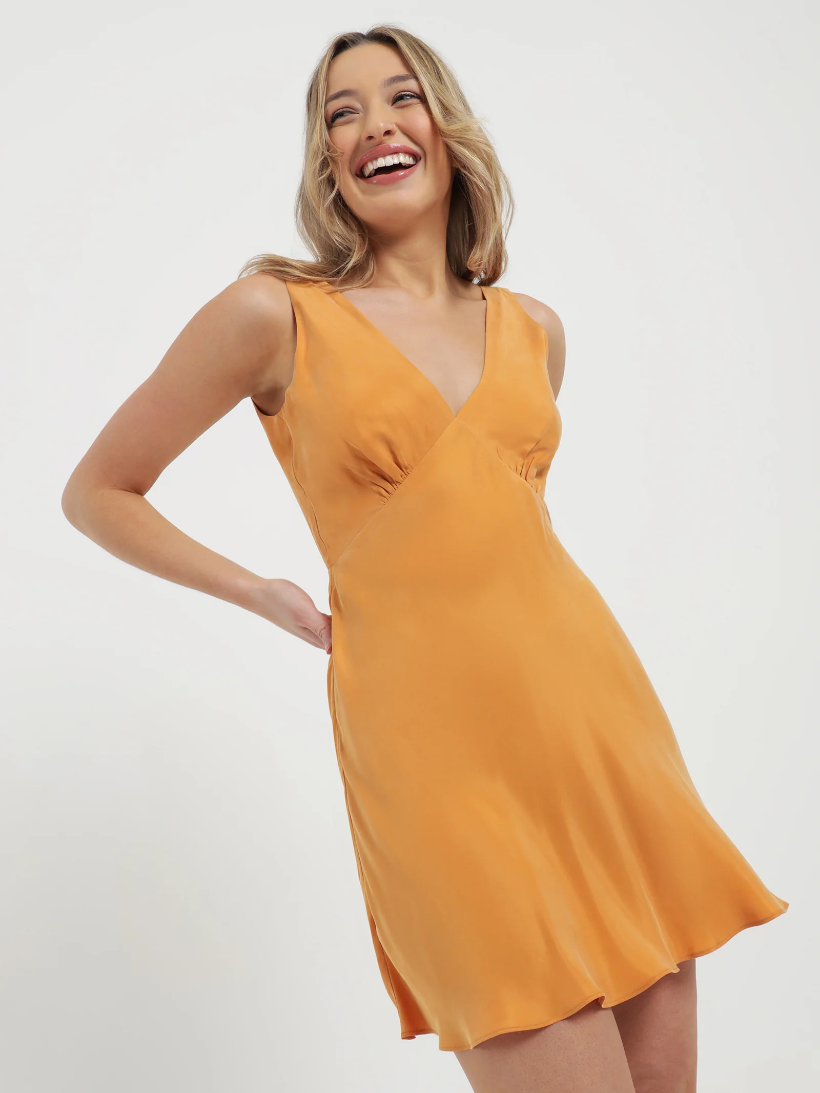 Reese Cupro Mini Dress - Image 3