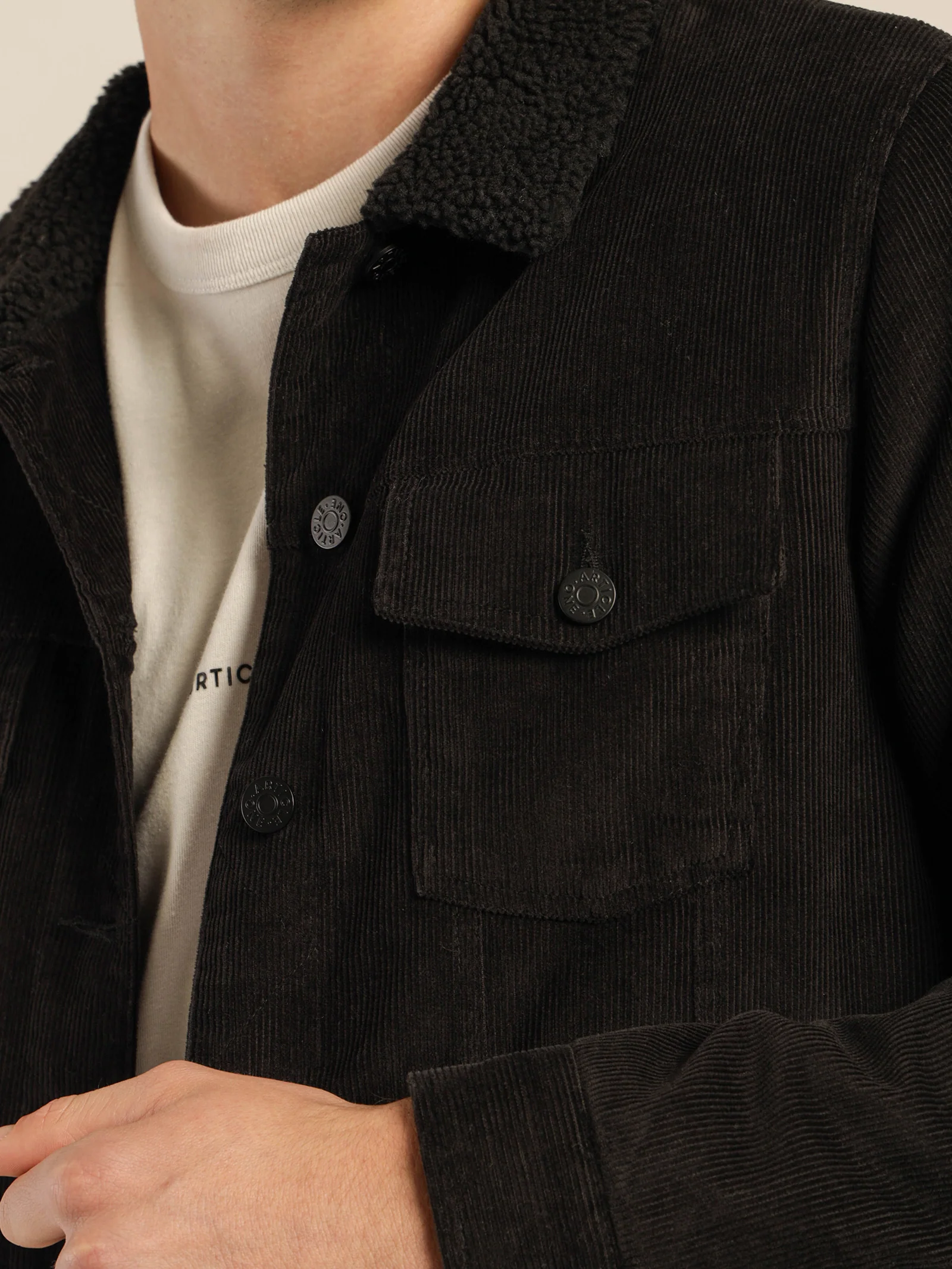 Rehan Cord Sherpa Jacket - Image 3