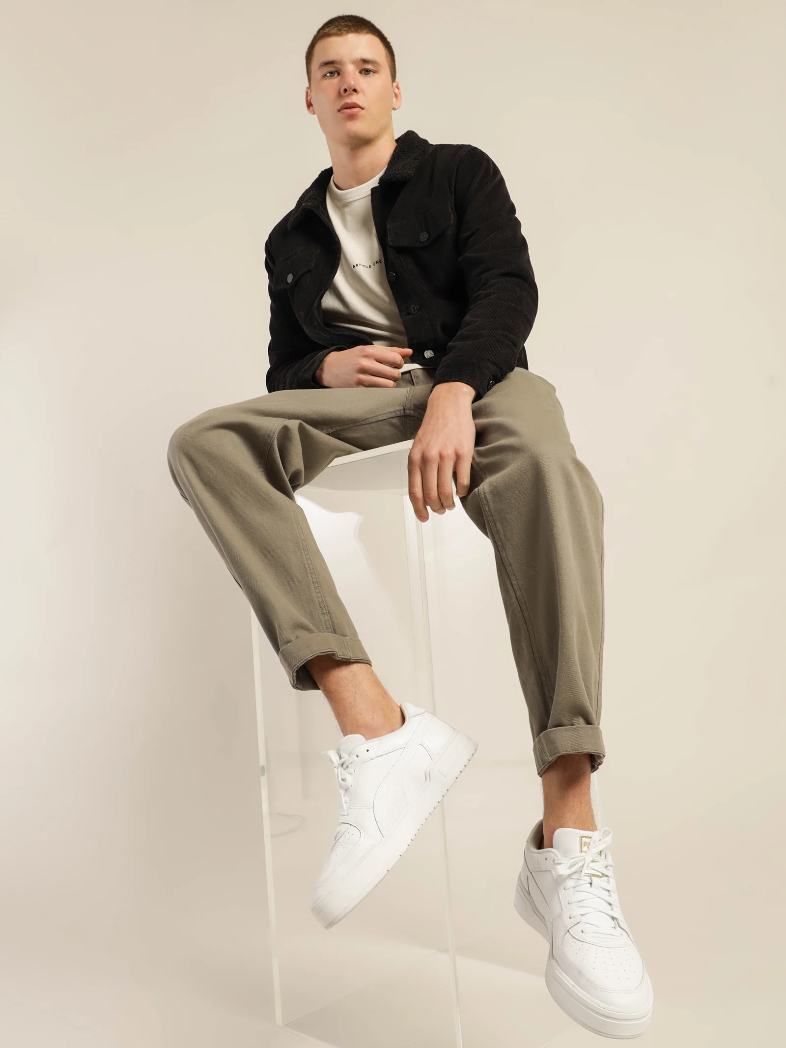 Rehan Cord Sherpa Jacket - Image 4