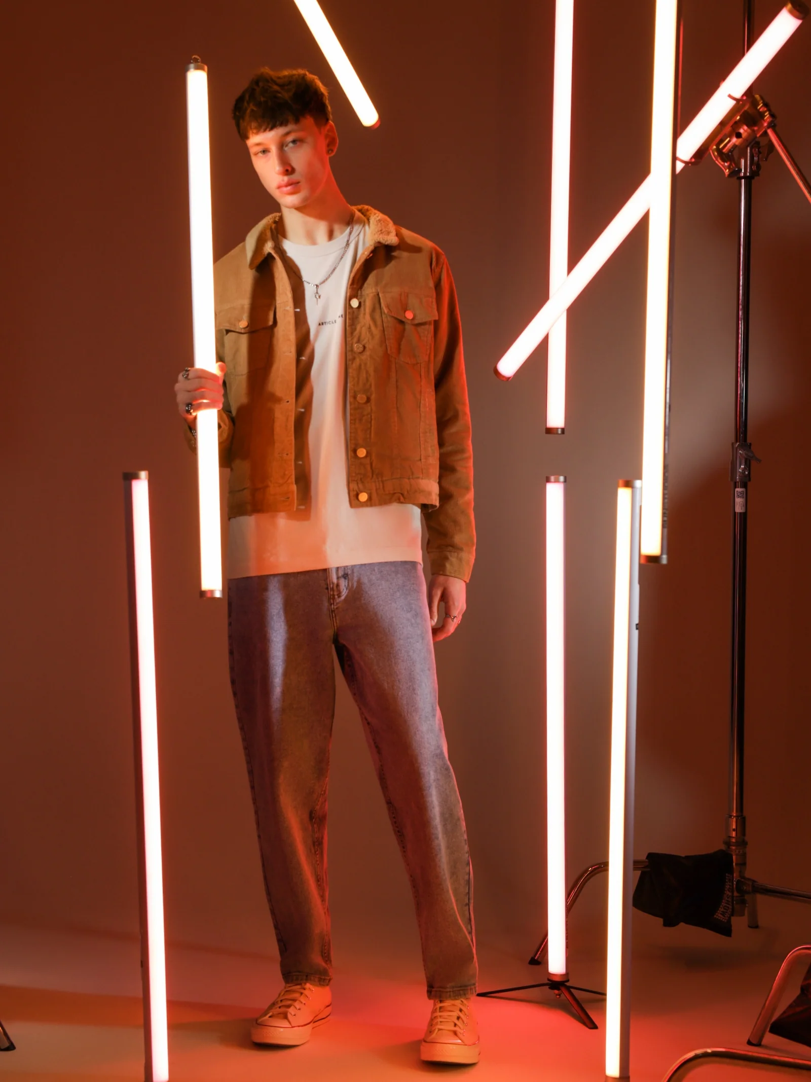 Rehan Cord Sherpa Jacket - Image 2