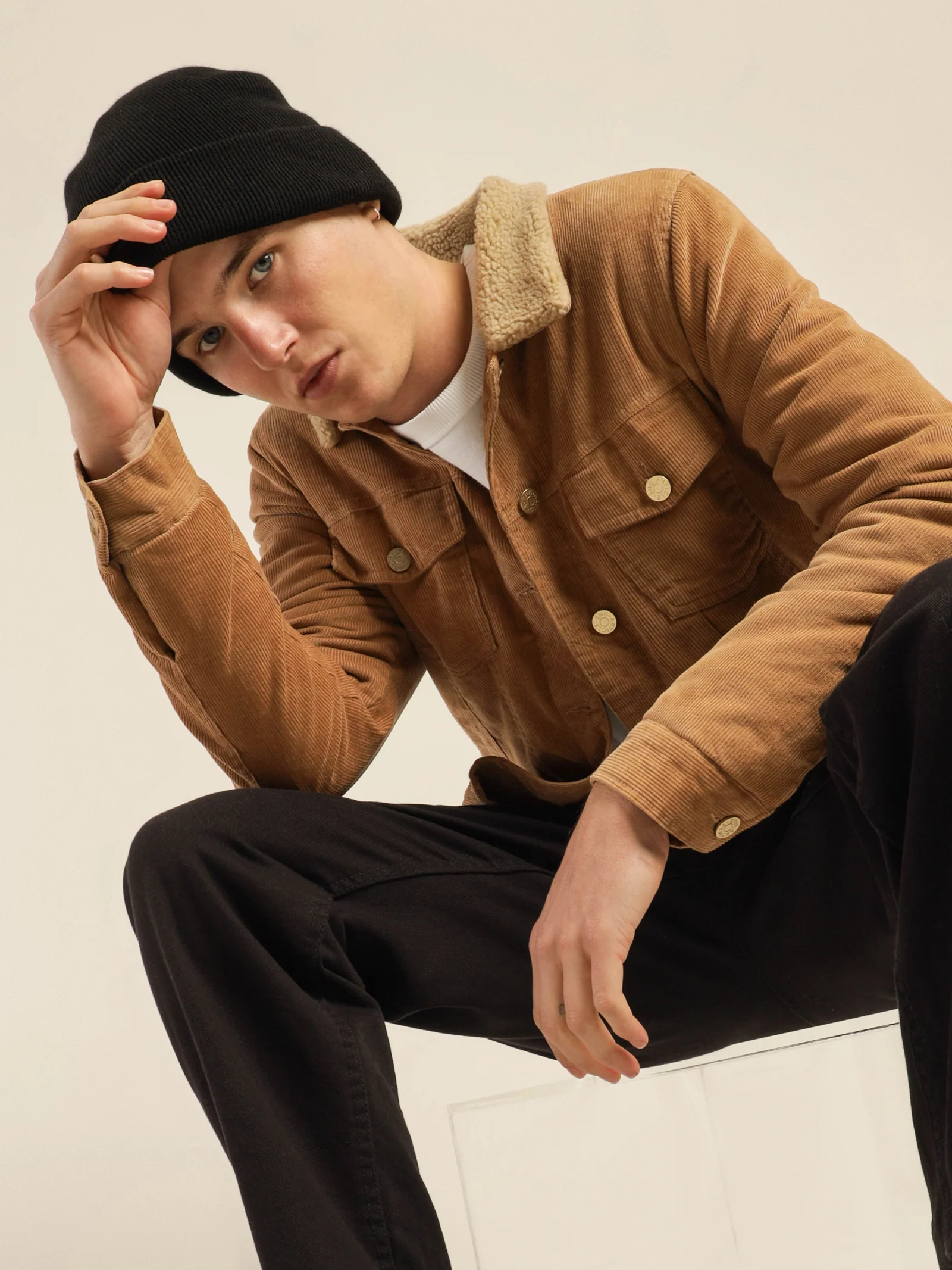 Rehan Cord Sherpa Jacket - Image 4