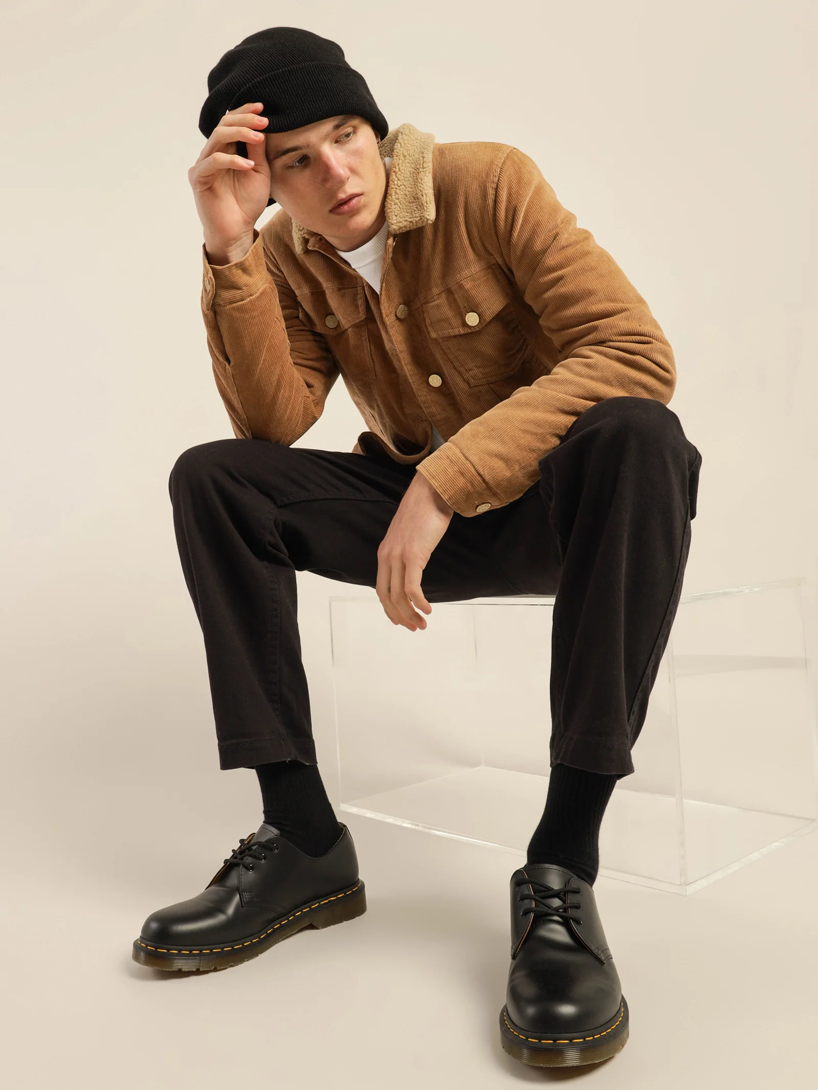 Rehan Cord Sherpa Jacket - Image 6