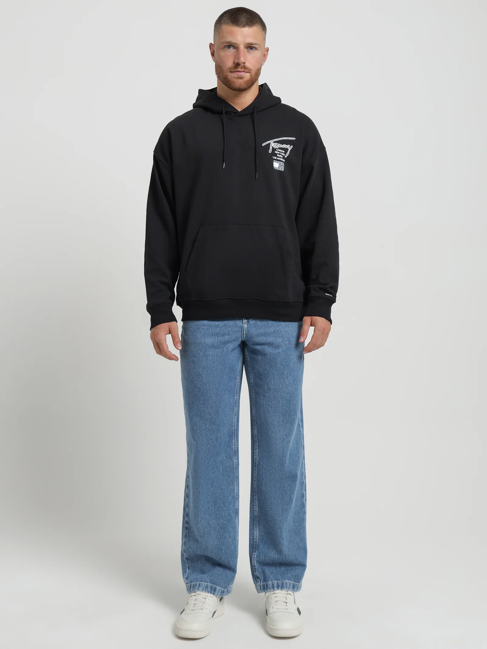 Relaxed Back Logo Terry Hoodie - Image 4