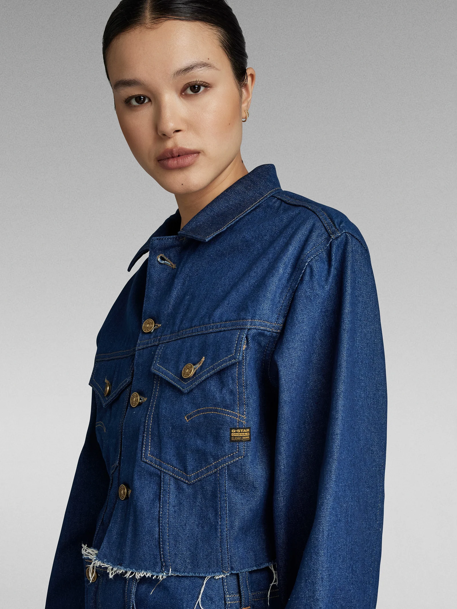 Relaxed Cropped Cut Off Jacket - Image 3