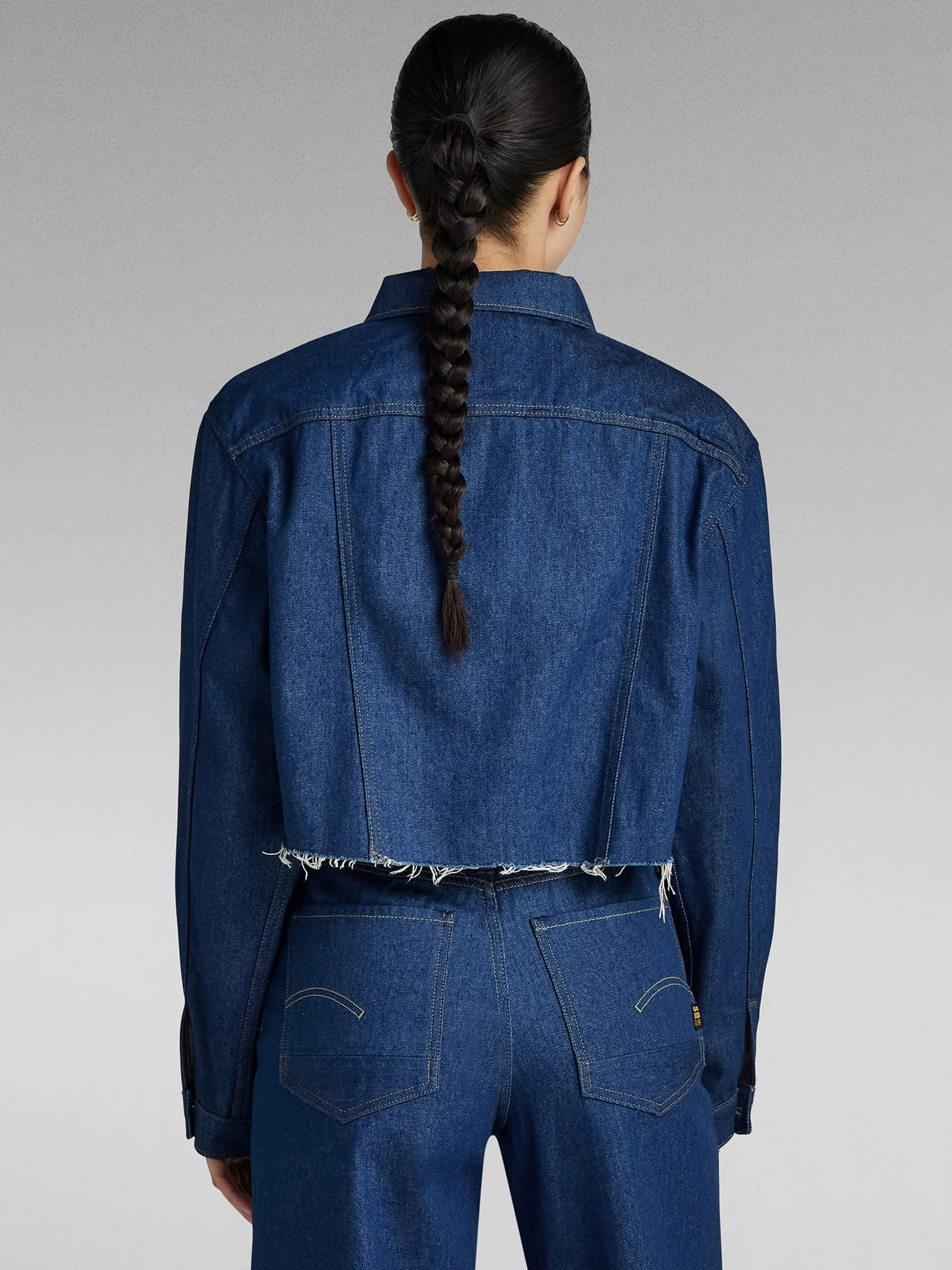 Relaxed Cropped Cut Off Jacket - Image 6