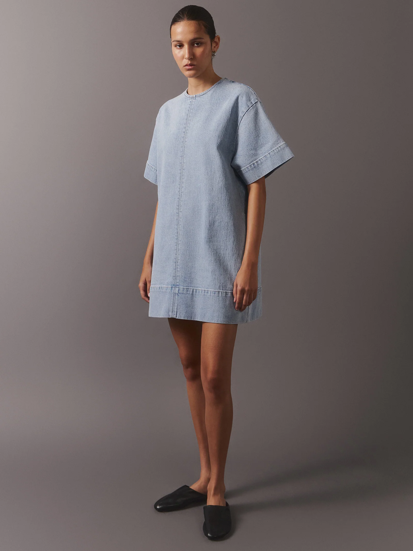 Relaxed Denim Dress - Image 4