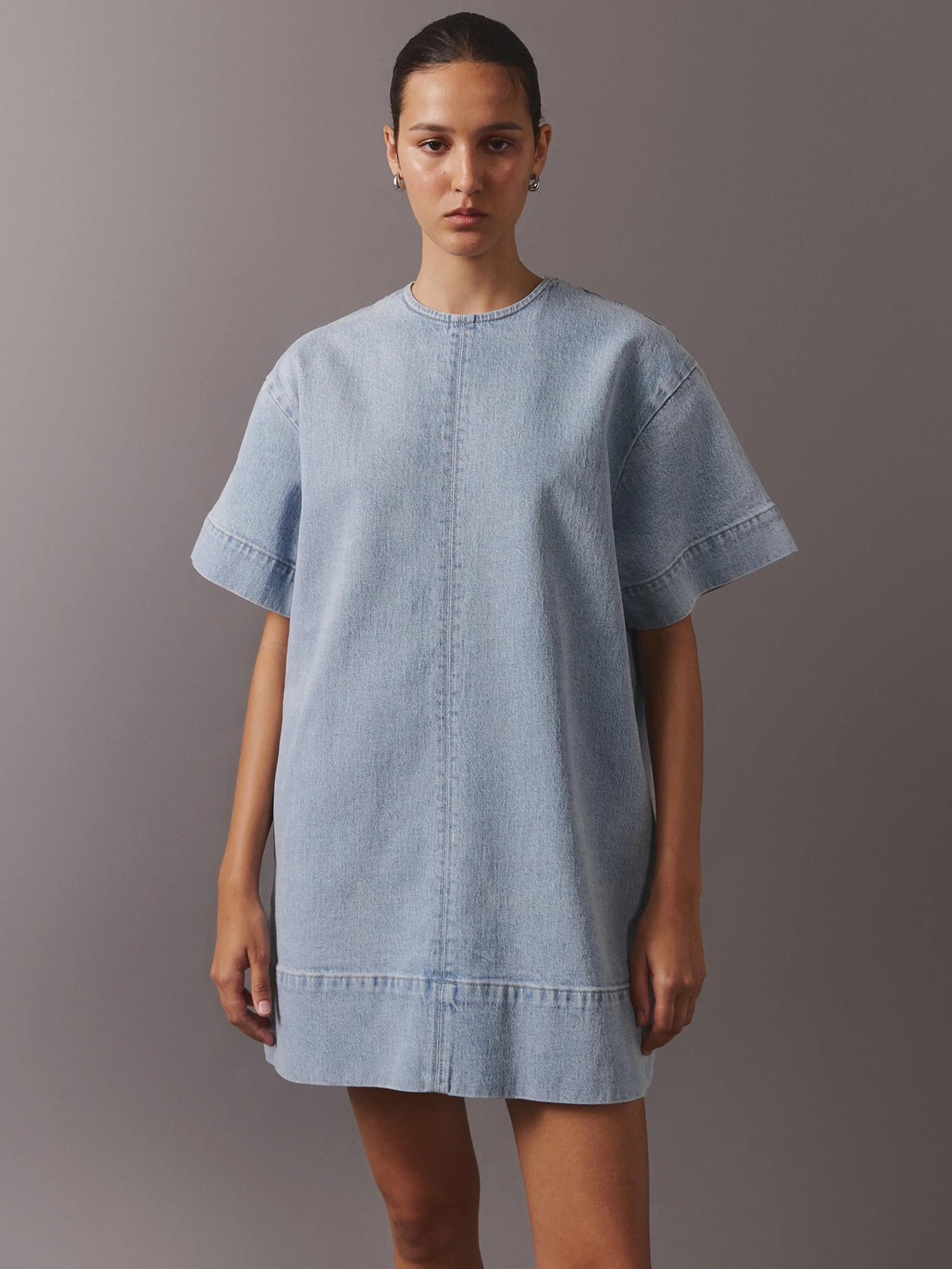 Relaxed Denim Dress - Image 5