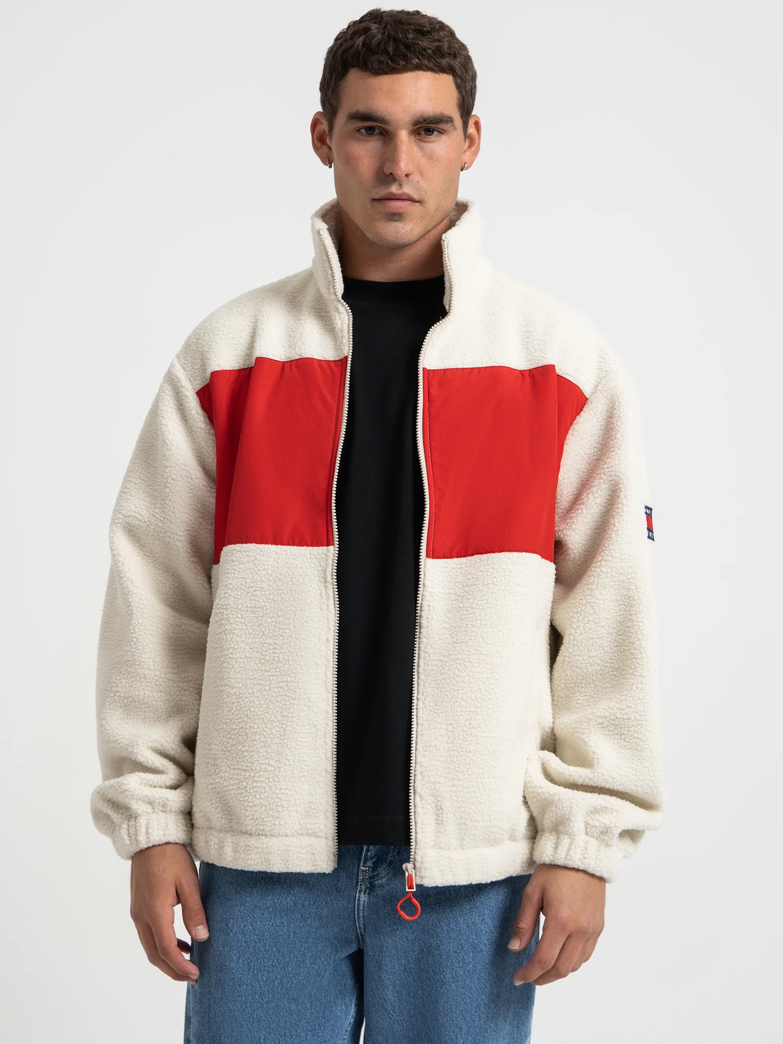 Relaxed Fabric Mix Jacket