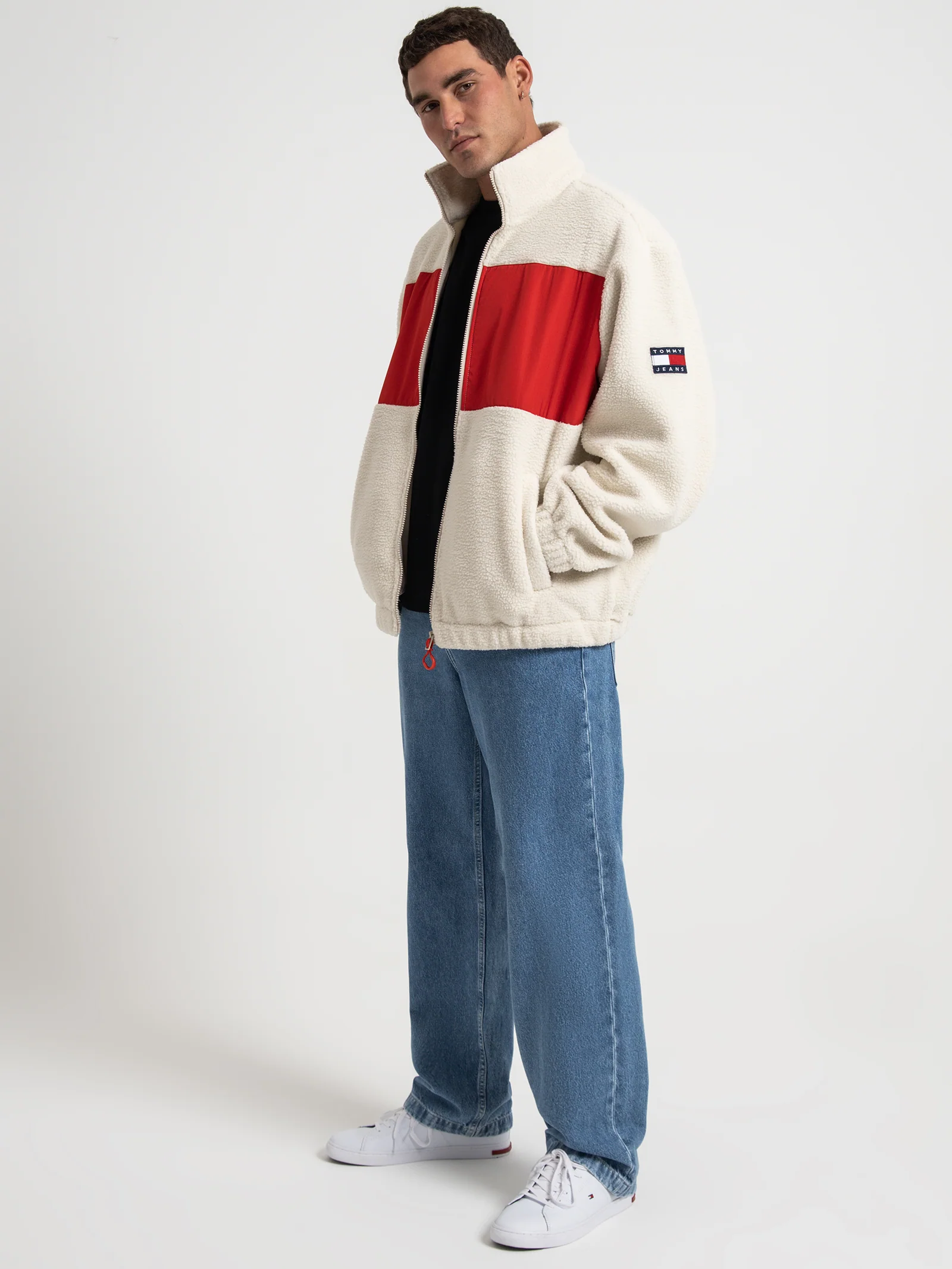 Relaxed Fabric Mix Jacket - Image 2