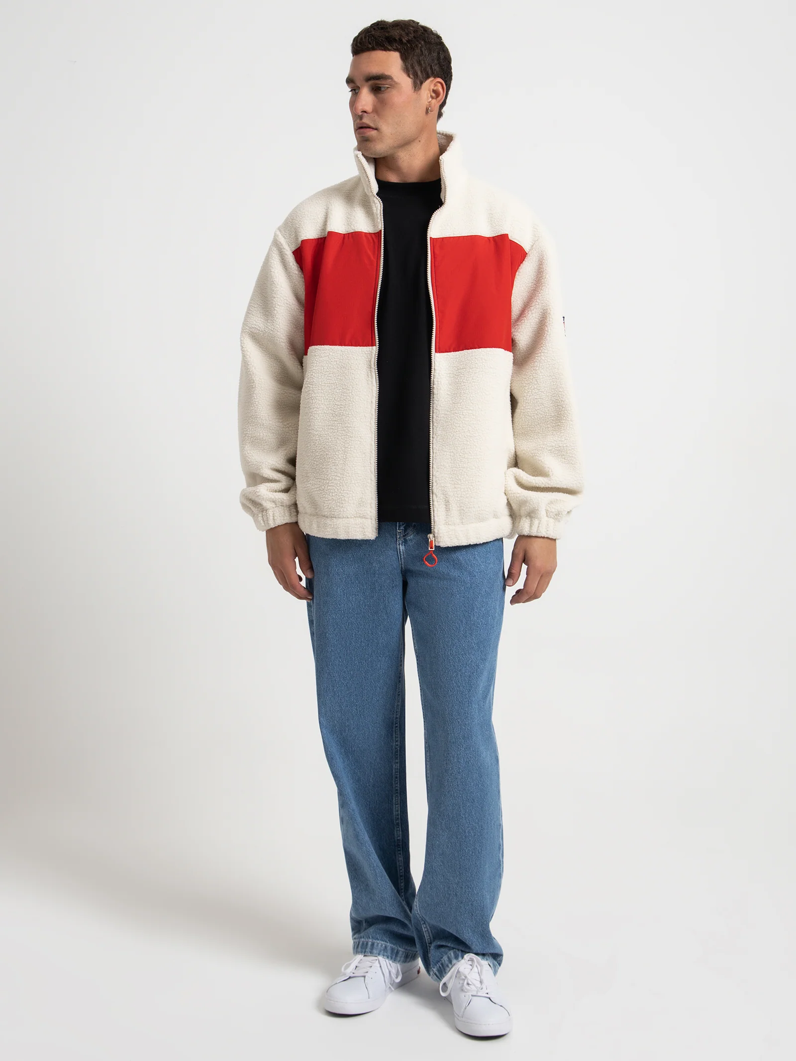 Relaxed Fabric Mix Jacket - Image 3