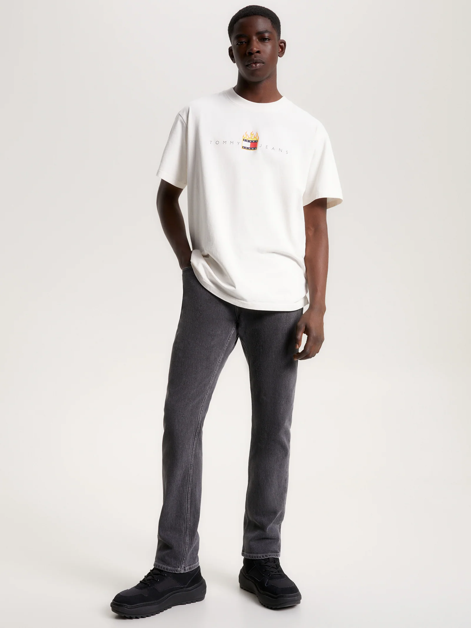 Relaxed Linear Fire Flag T-Shirt - Image 2