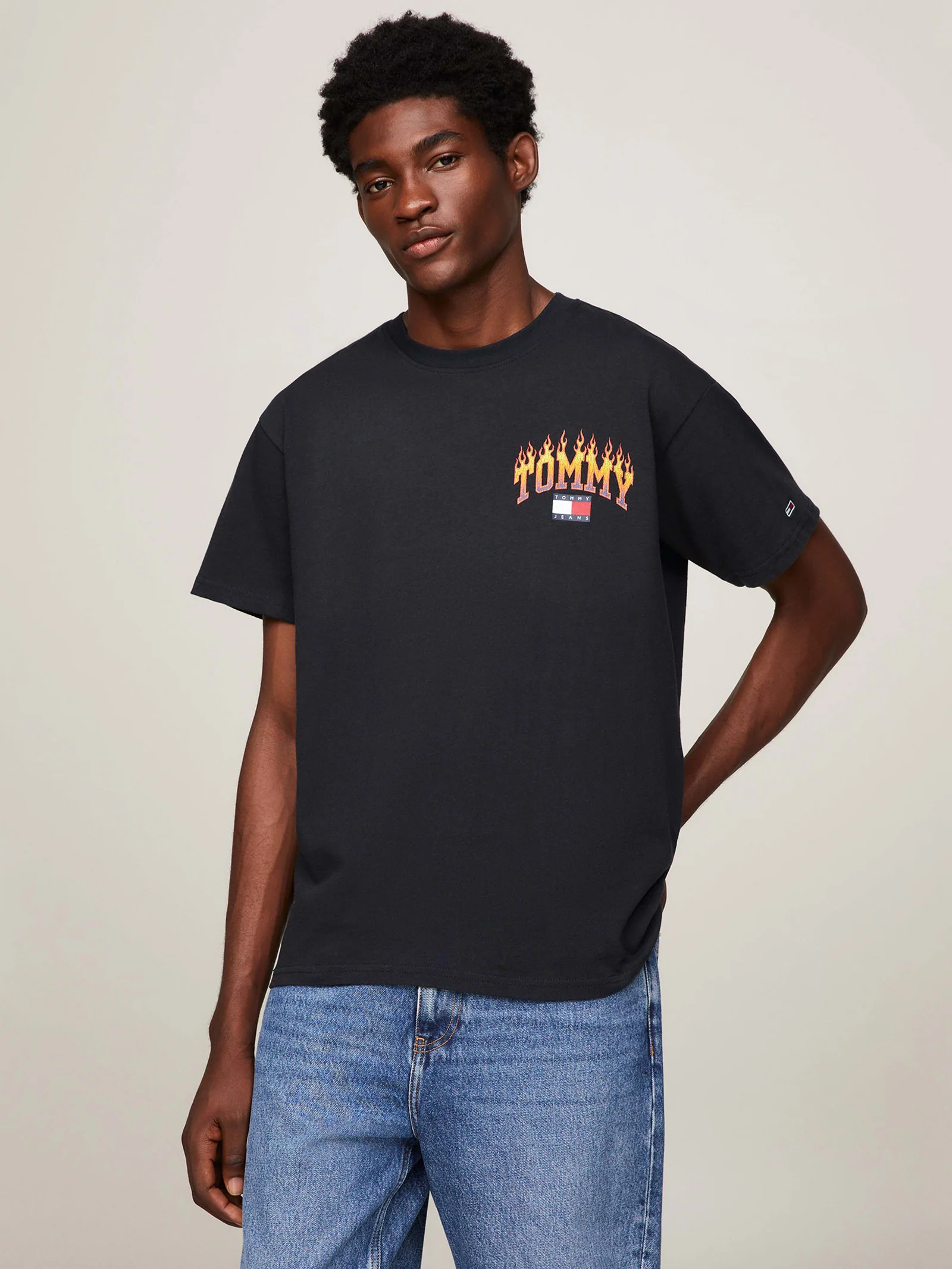 Relaxed Vintage Flame T-Shirt - Image 2
