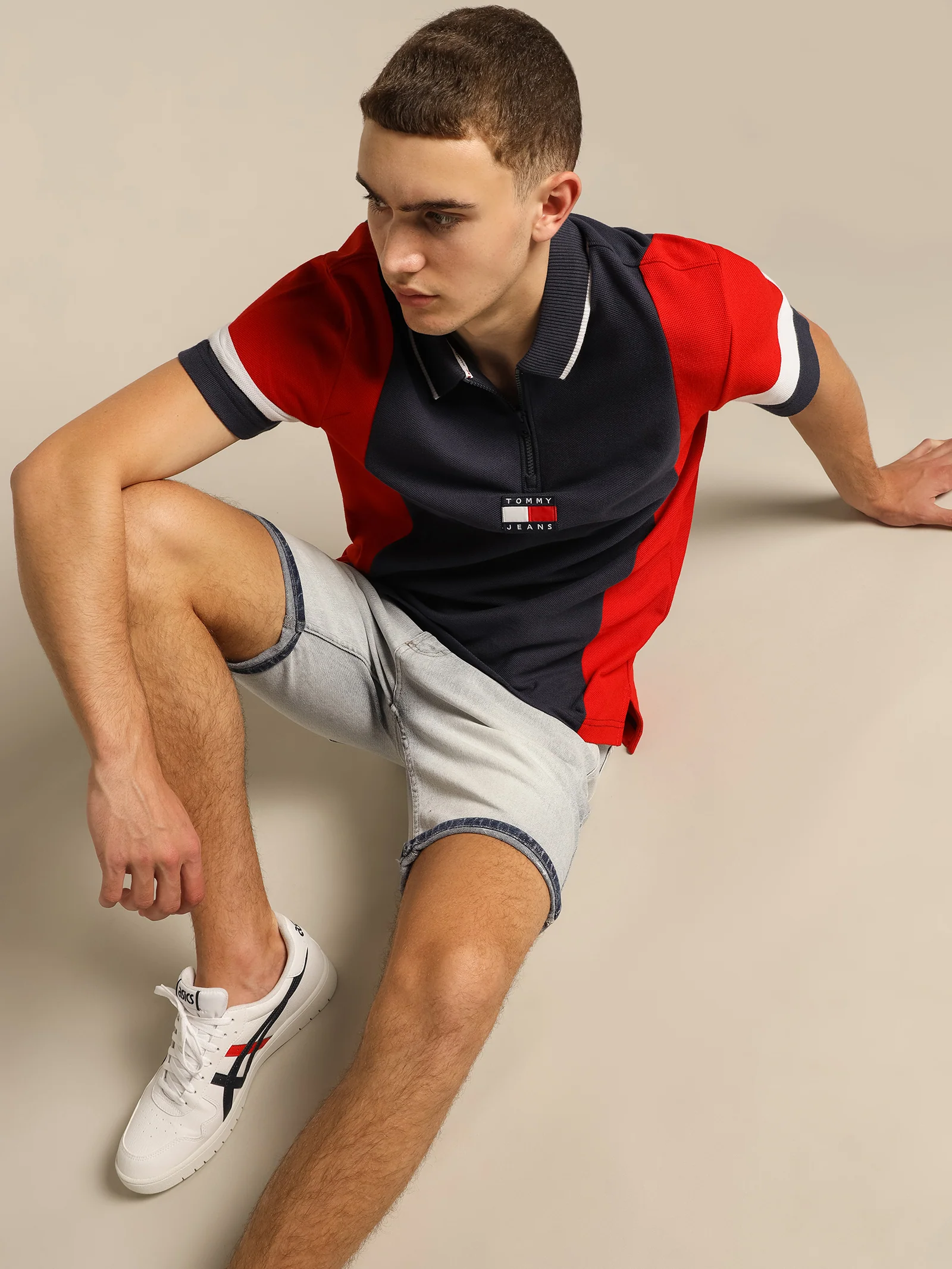 Relaxed Zip Colorblock Polo Shirt - Image 2