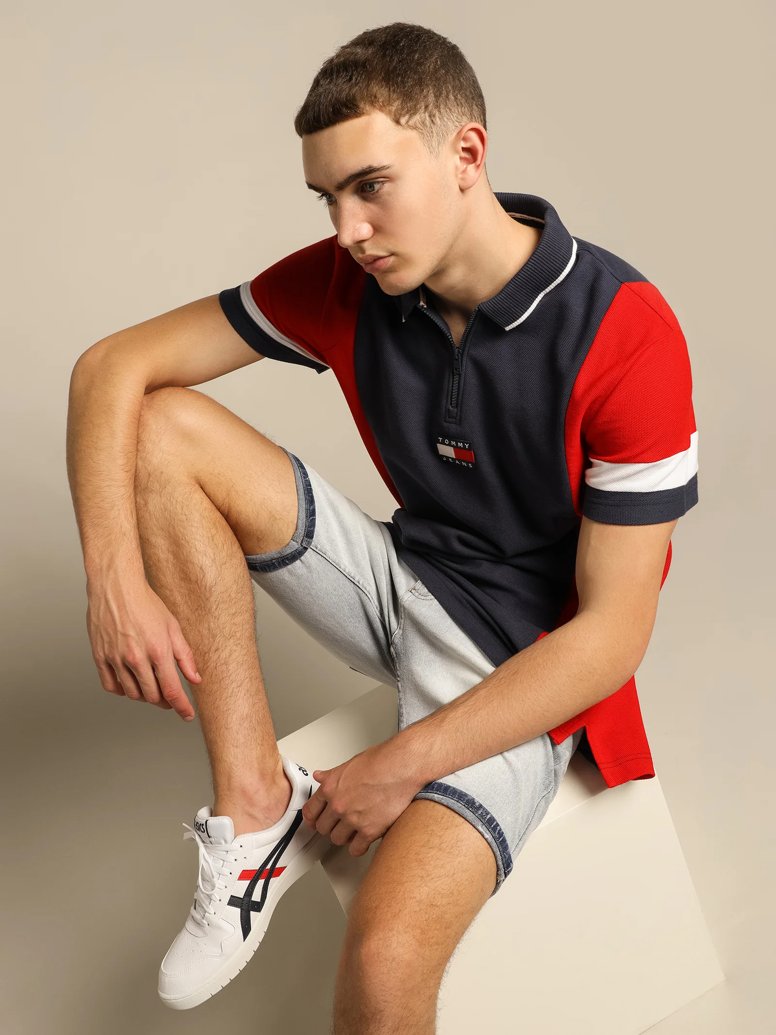 Relaxed Zip Colorblock Polo Shirt - Image 6
