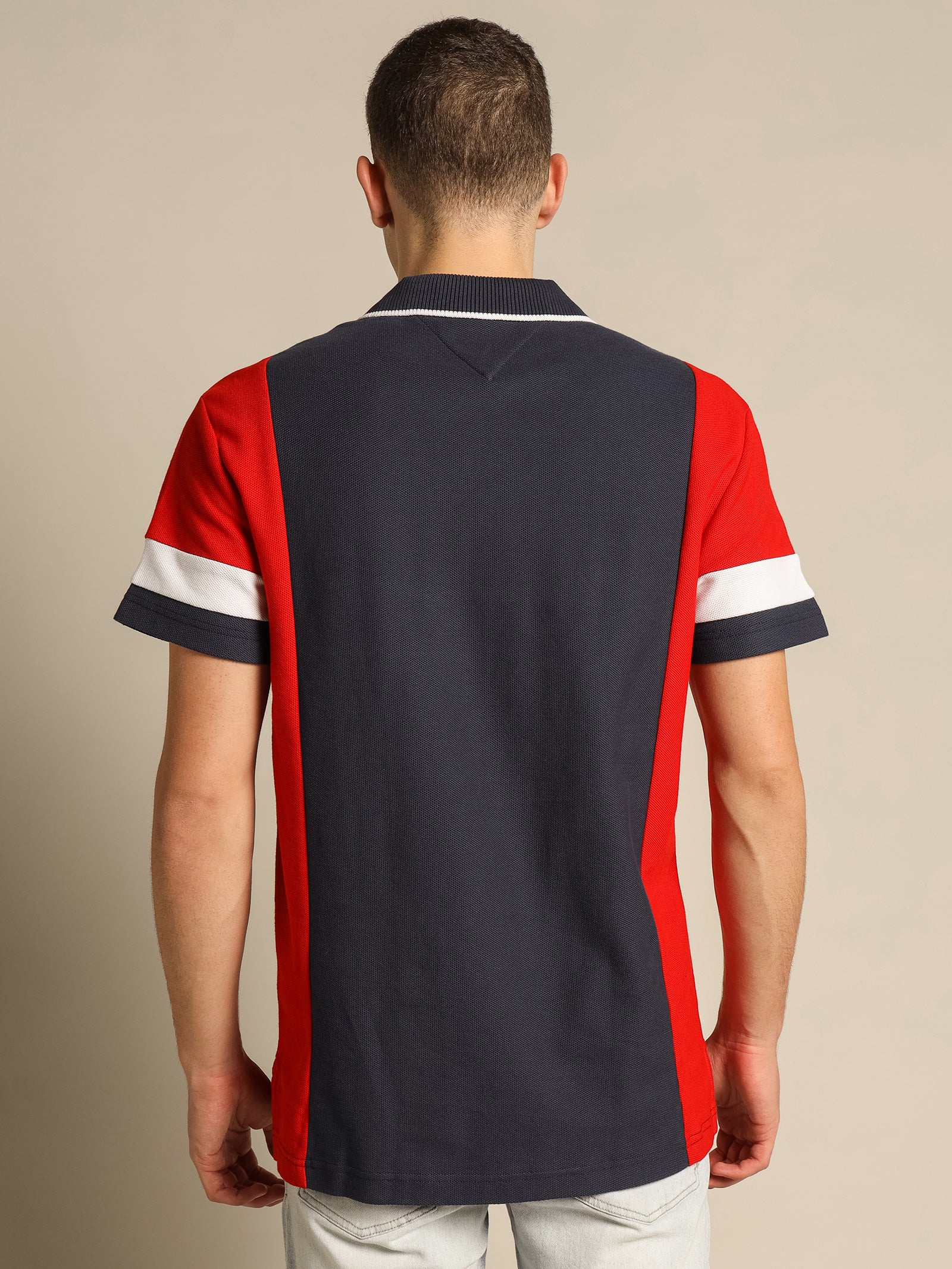 Relaxed Zip Colorblock Polo Shirt - Image 8