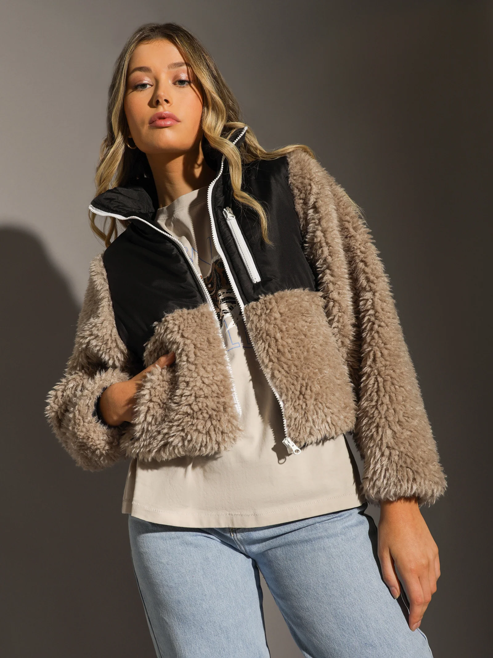 Renatta Teddy Bomber Jacket - Image 3