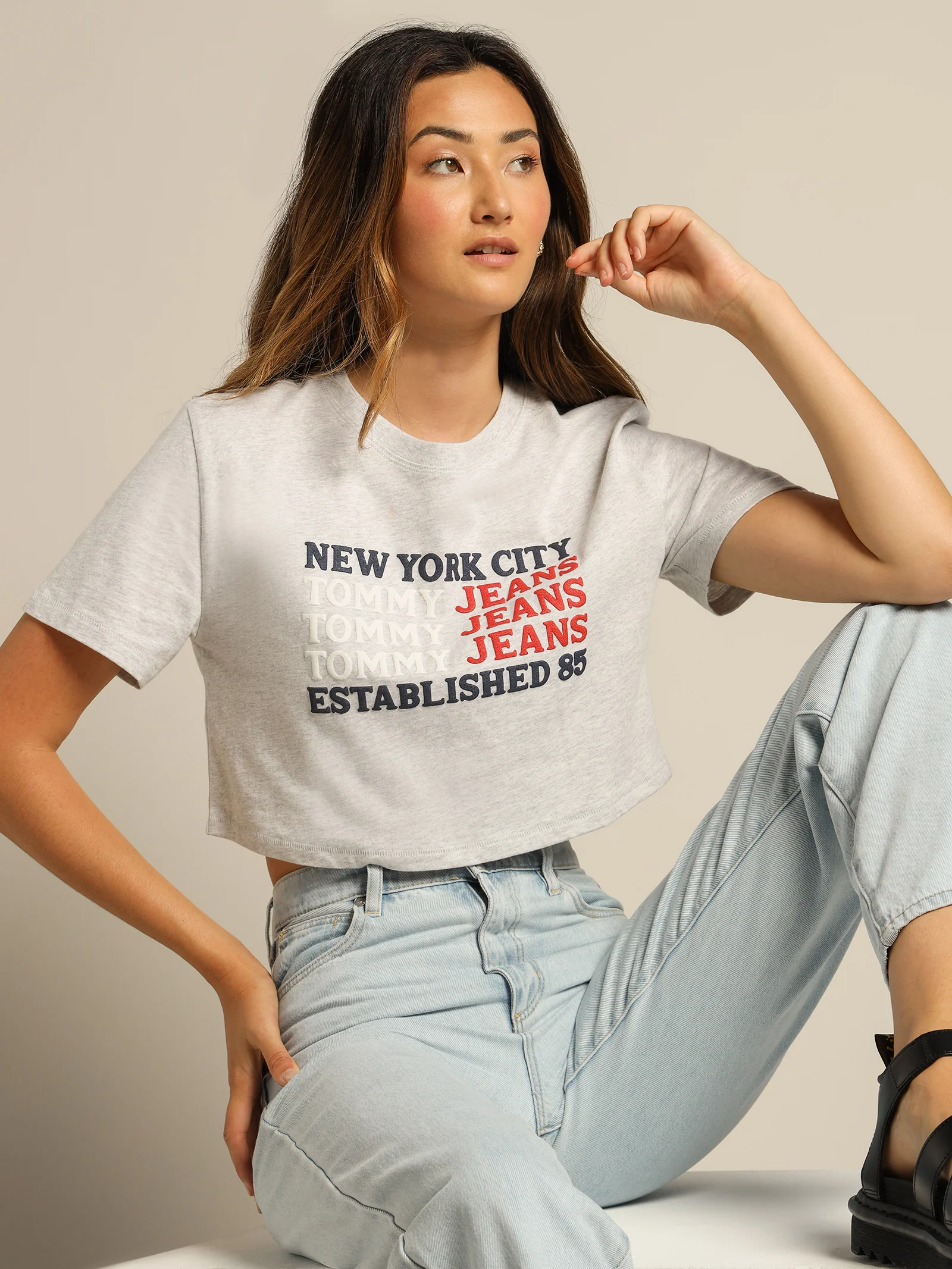 Repeat Logo Crop T-Shirt - Image 2