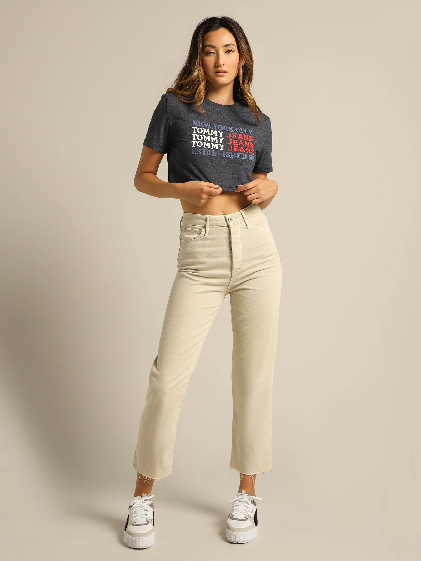 Repeat Logo Crop T-Shirt - Image 4