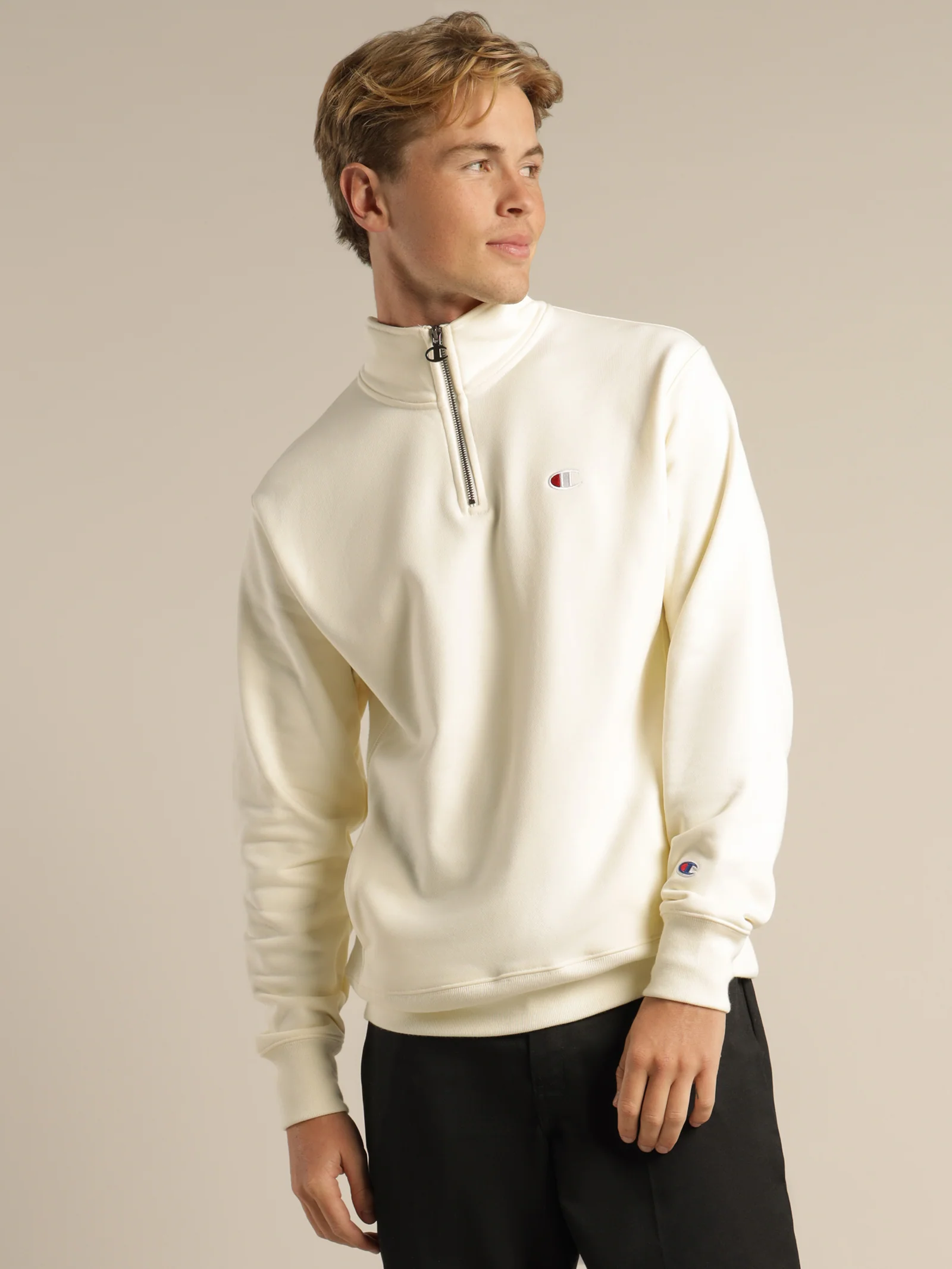Reverse Weave 1/4 Zip Crew - Image 4