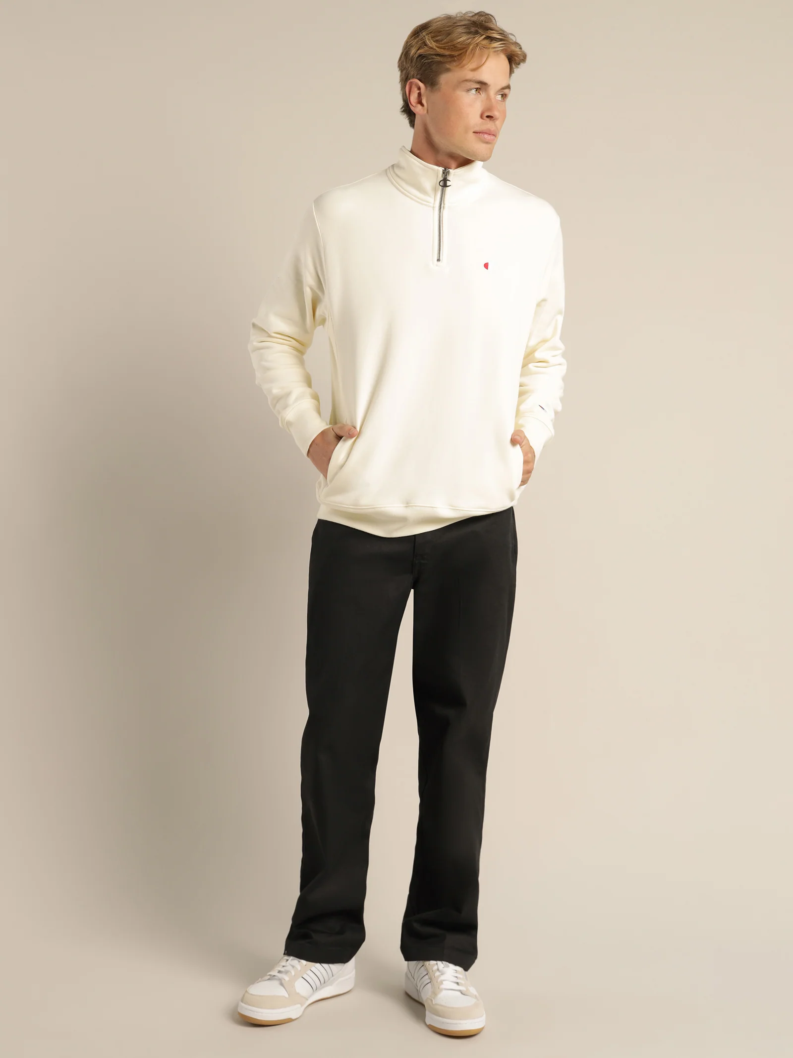 Reverse Weave 1/4 Zip Crew - Image 5