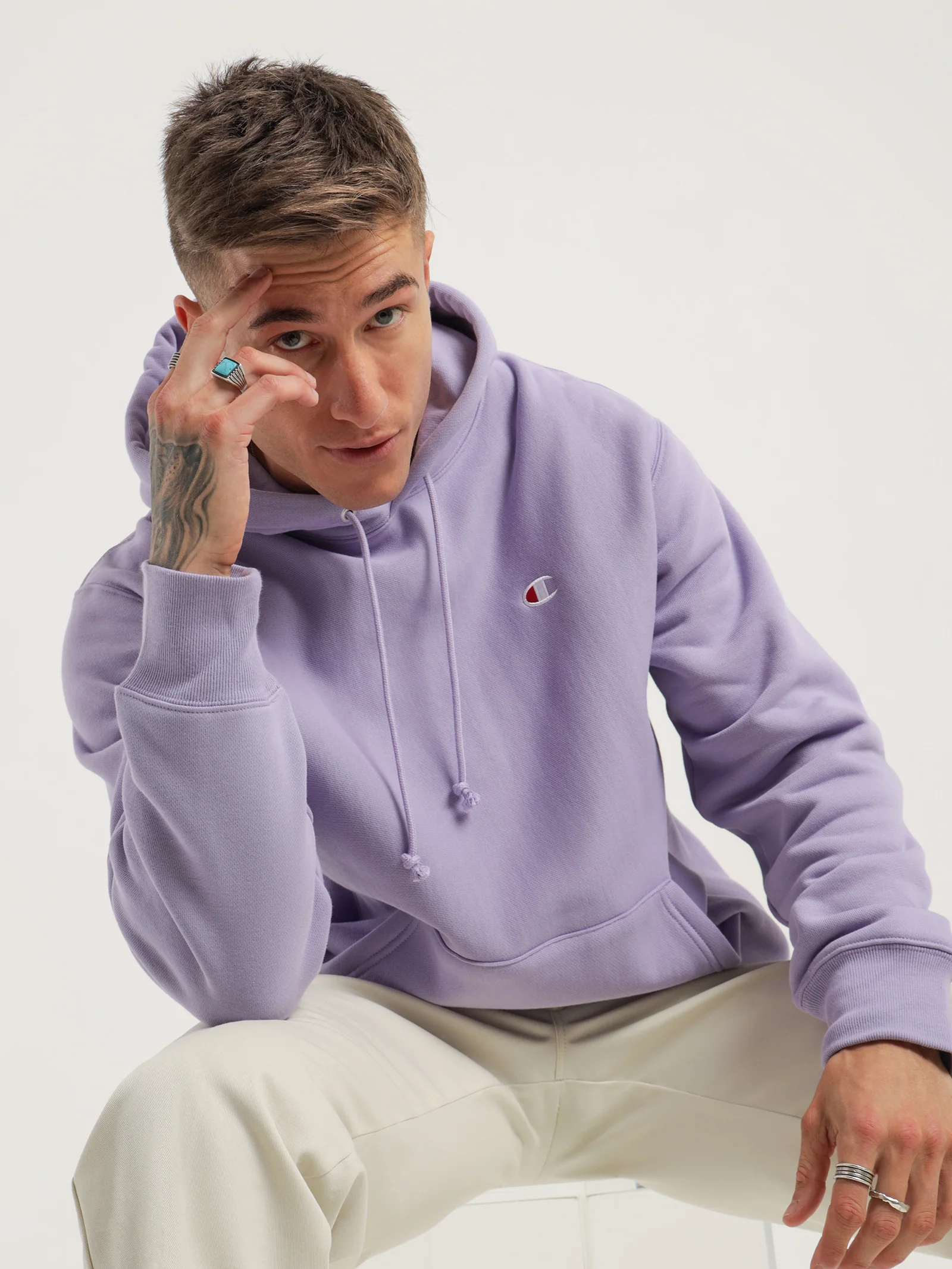 Reverse Weave C Logo Hoodie - Image 2