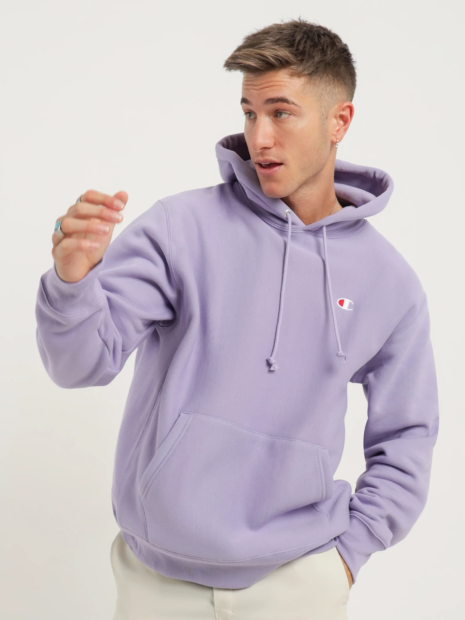 Reverse Weave C Logo Hoodie - Image 4