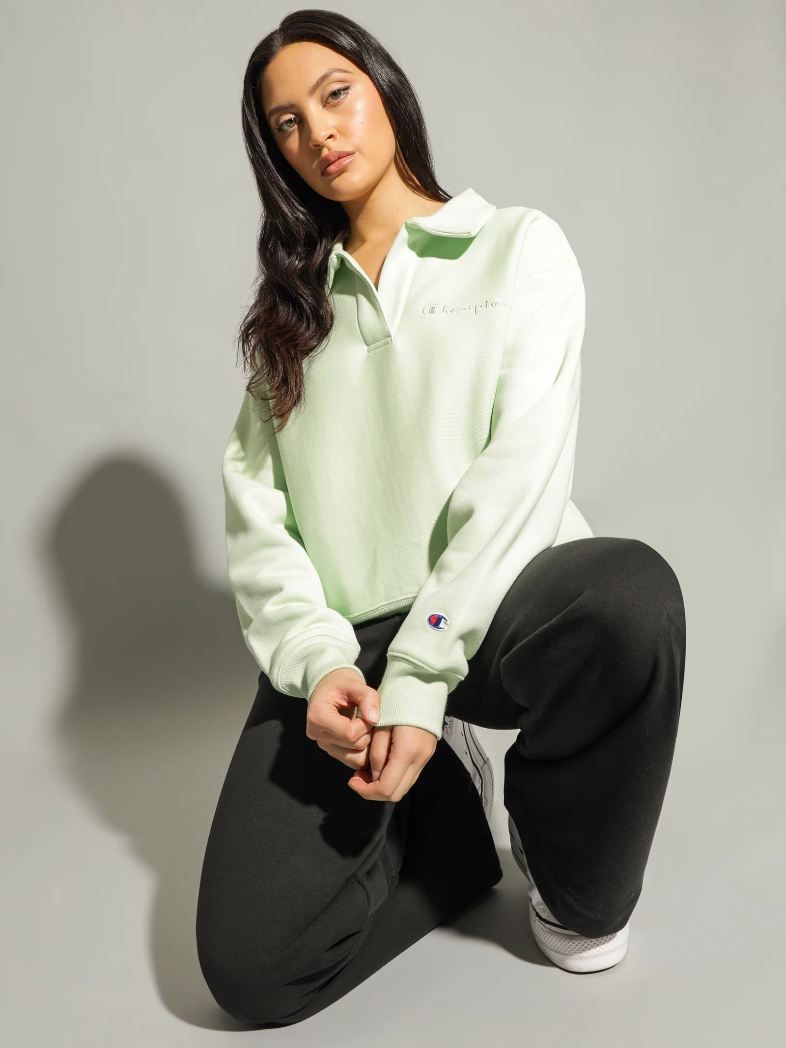 Reverse Weave Collared Crew - Image 2
