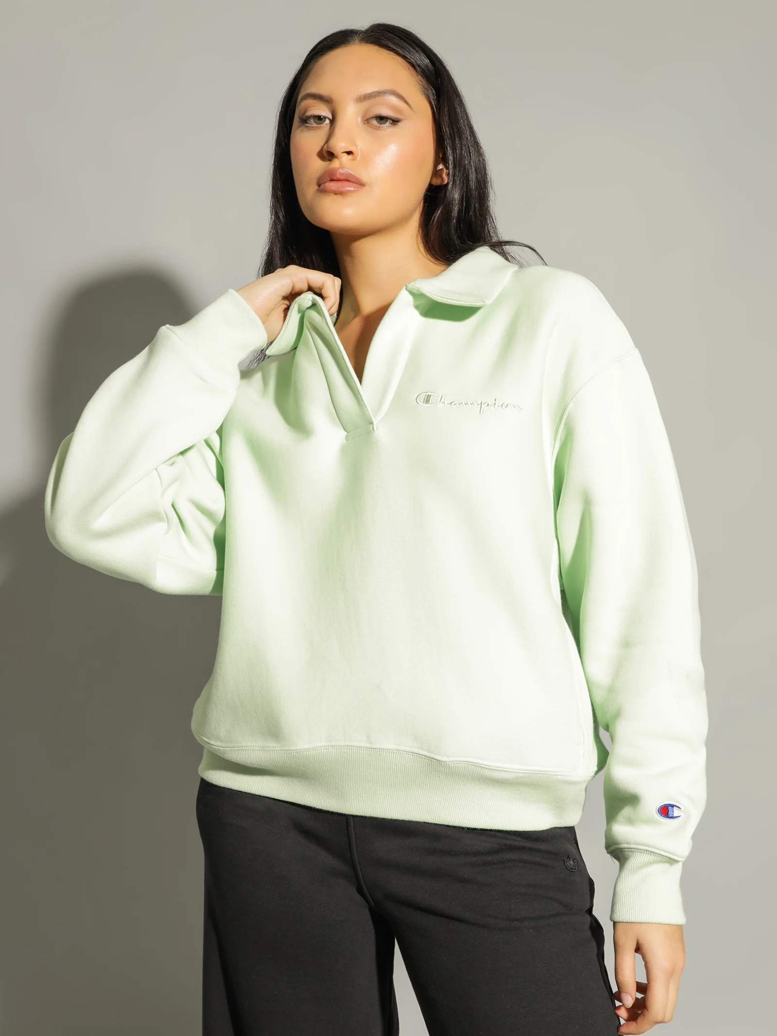 Reverse Weave Collared Crew - Image 5