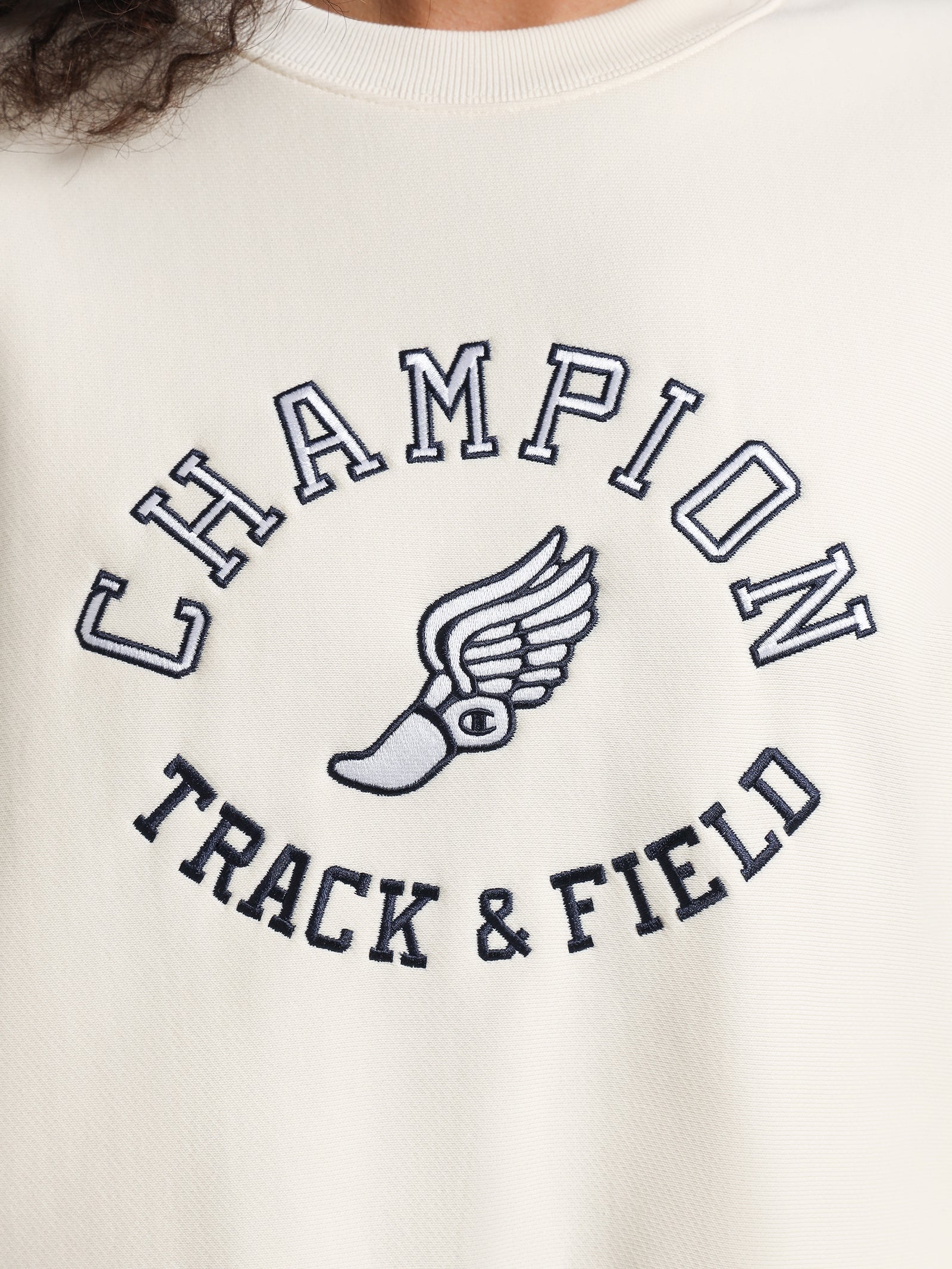 Reverse Weave Collegiate Track & Field Crew Sweater - Image 3