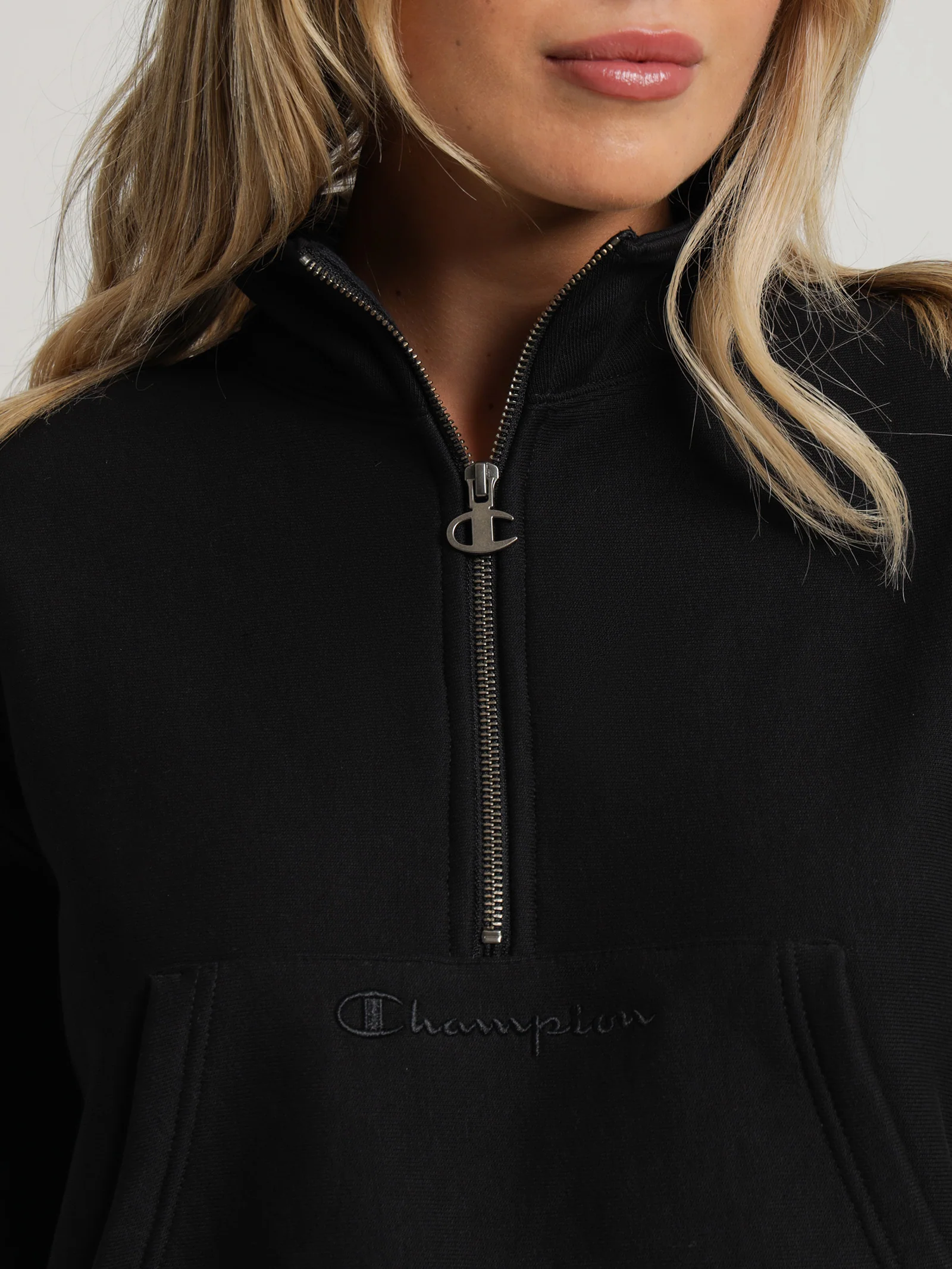 Reverse Weave Half Zip Pullover - Image 3