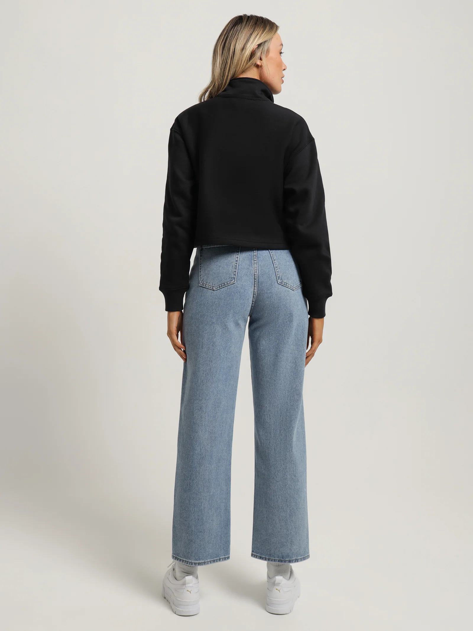 Reverse Weave Half Zip Pullover - Image 5