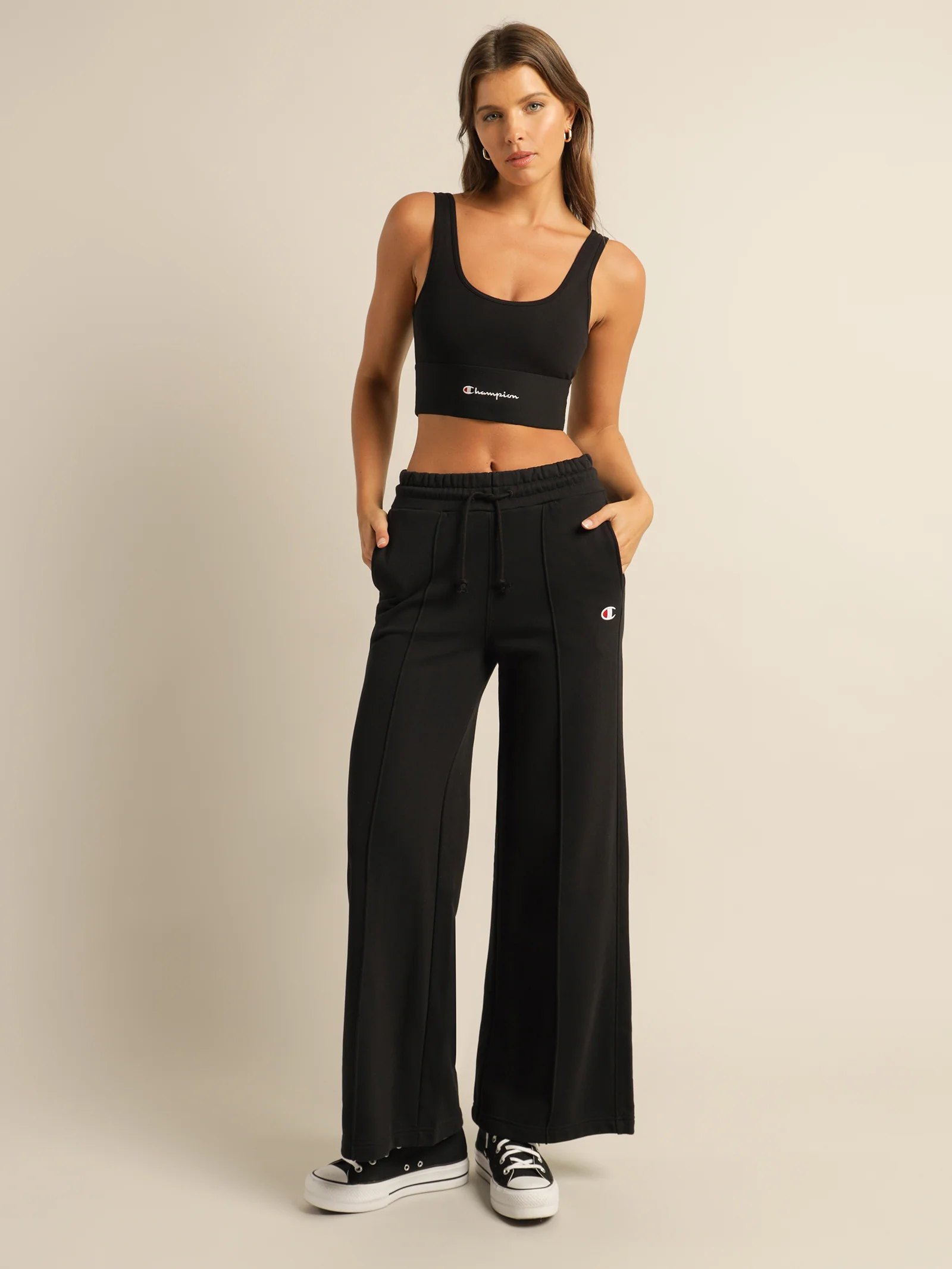 Reverse Weave Small C Wide Joggers - Image 4