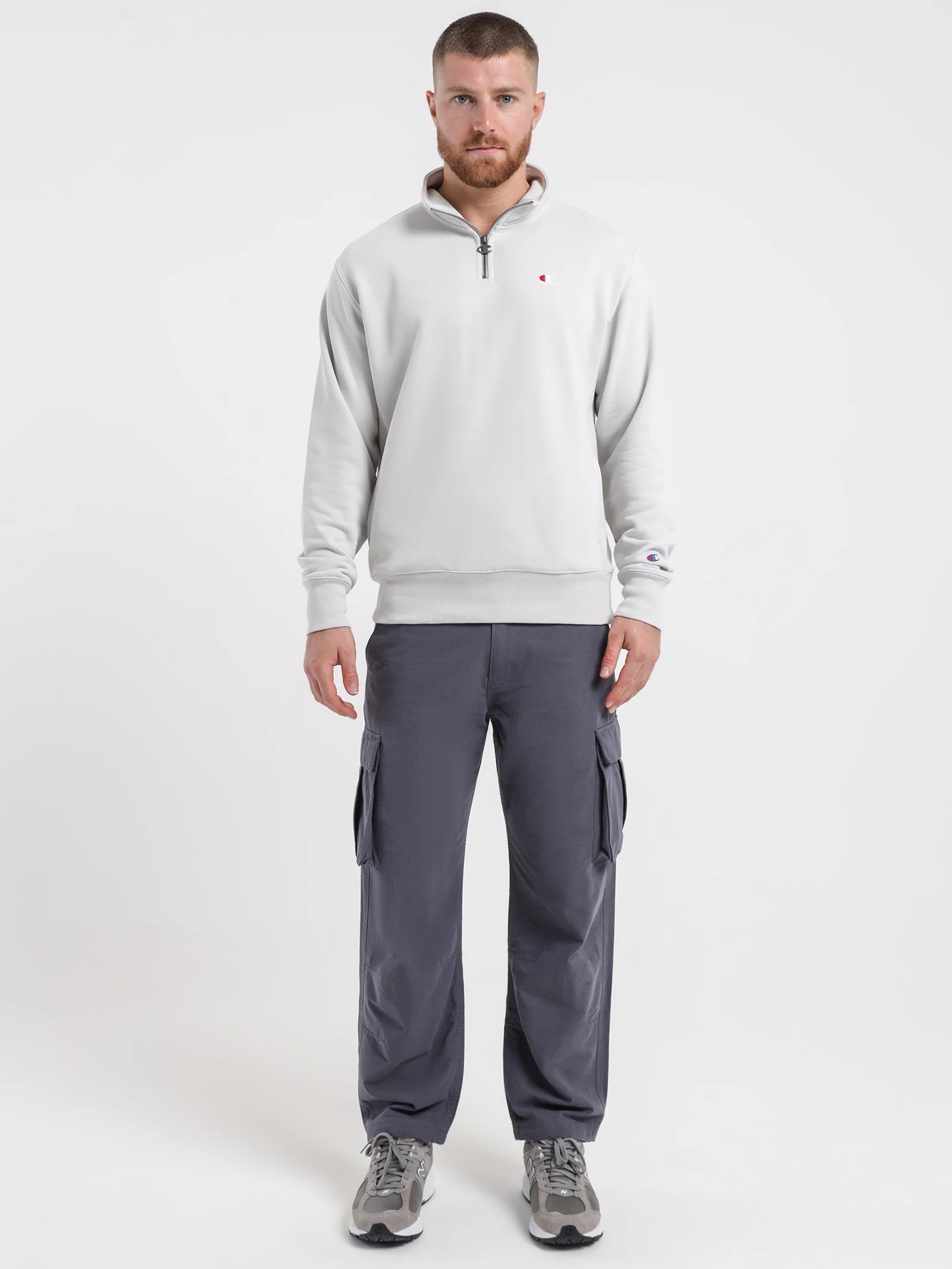 Reverse Weave Terry Quarter Zip Pullover - Image 3