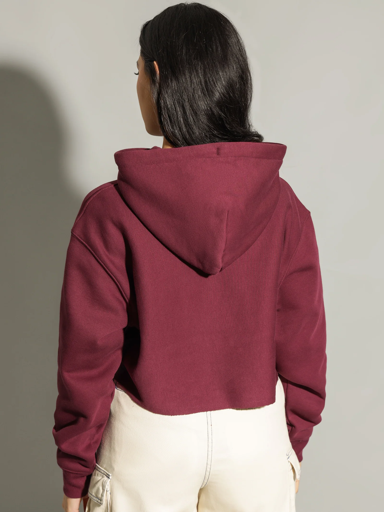Reverse Weave Tonal Crop Hood - Image 6