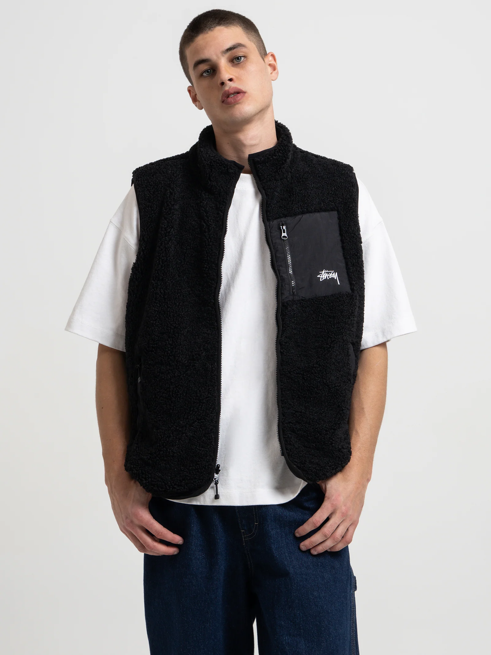 Reversible Stock Sherpa Vest - Image 3