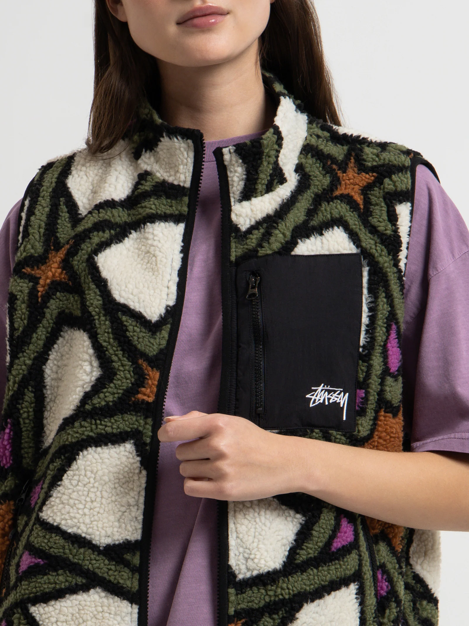 Reversible Stock Sherpa Vest - Image 3