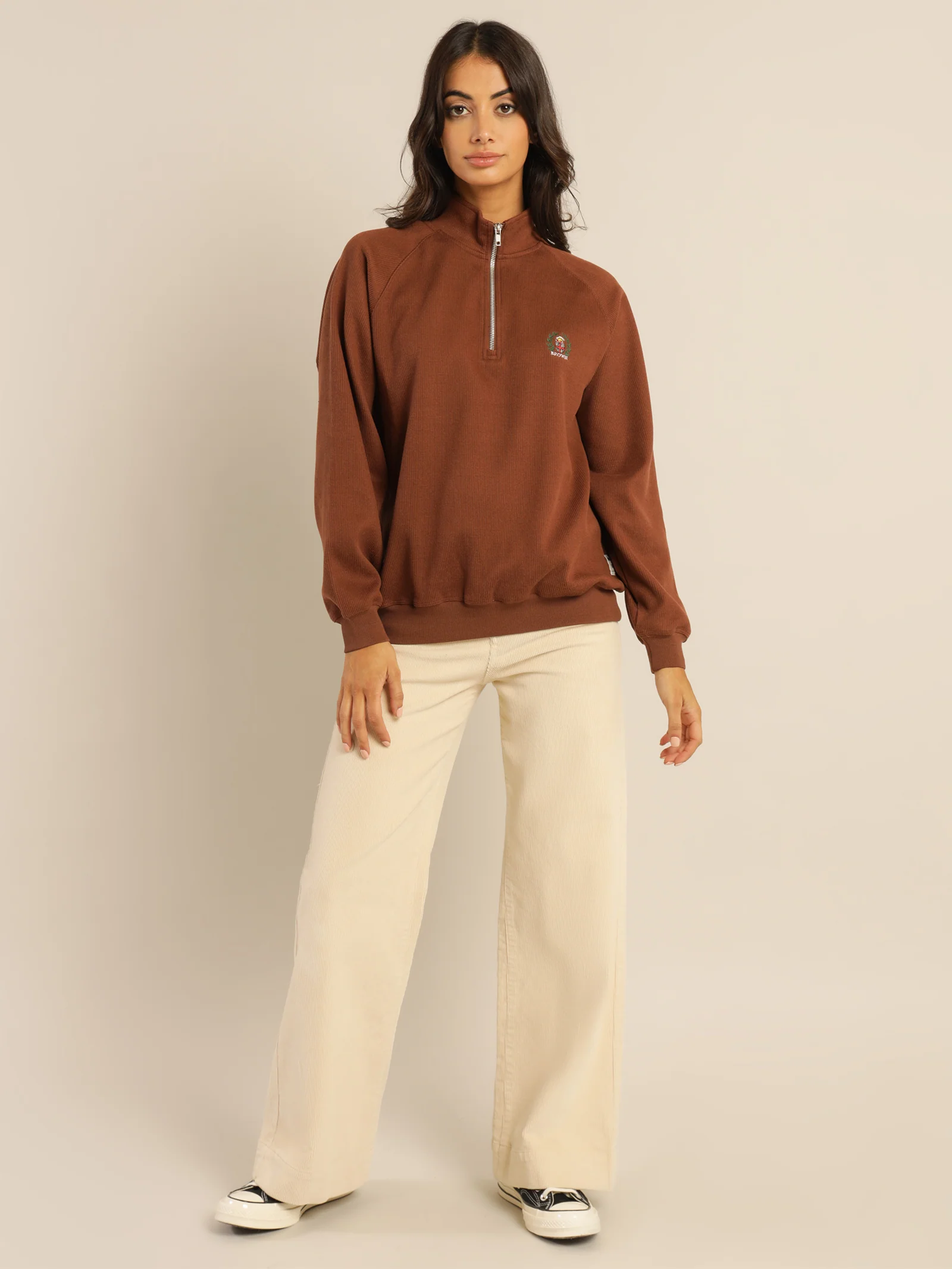 Rib 1/4 Zip Track Sweater - Image 2