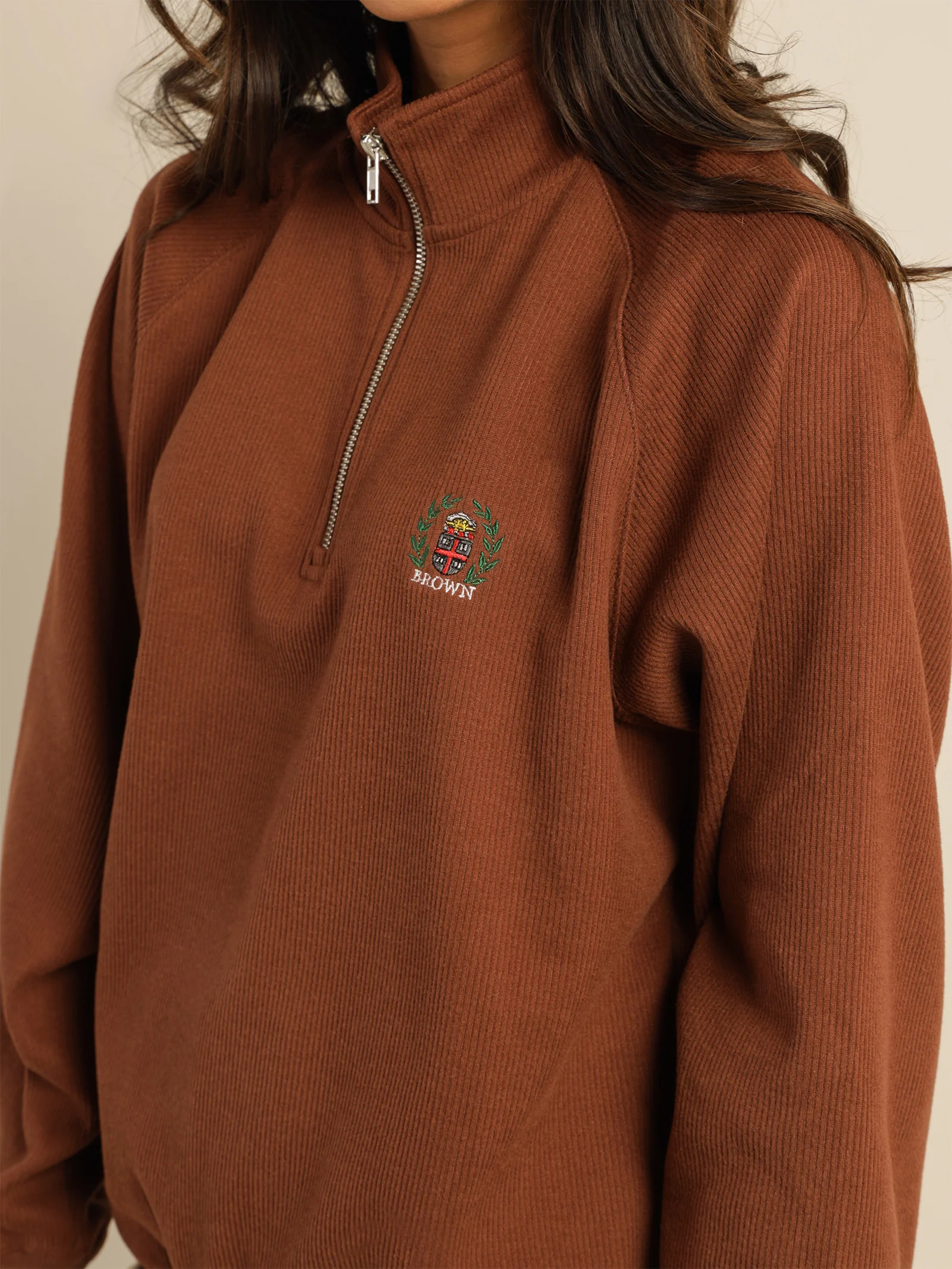 Rib 1/4 Zip Track Sweater - Image 4