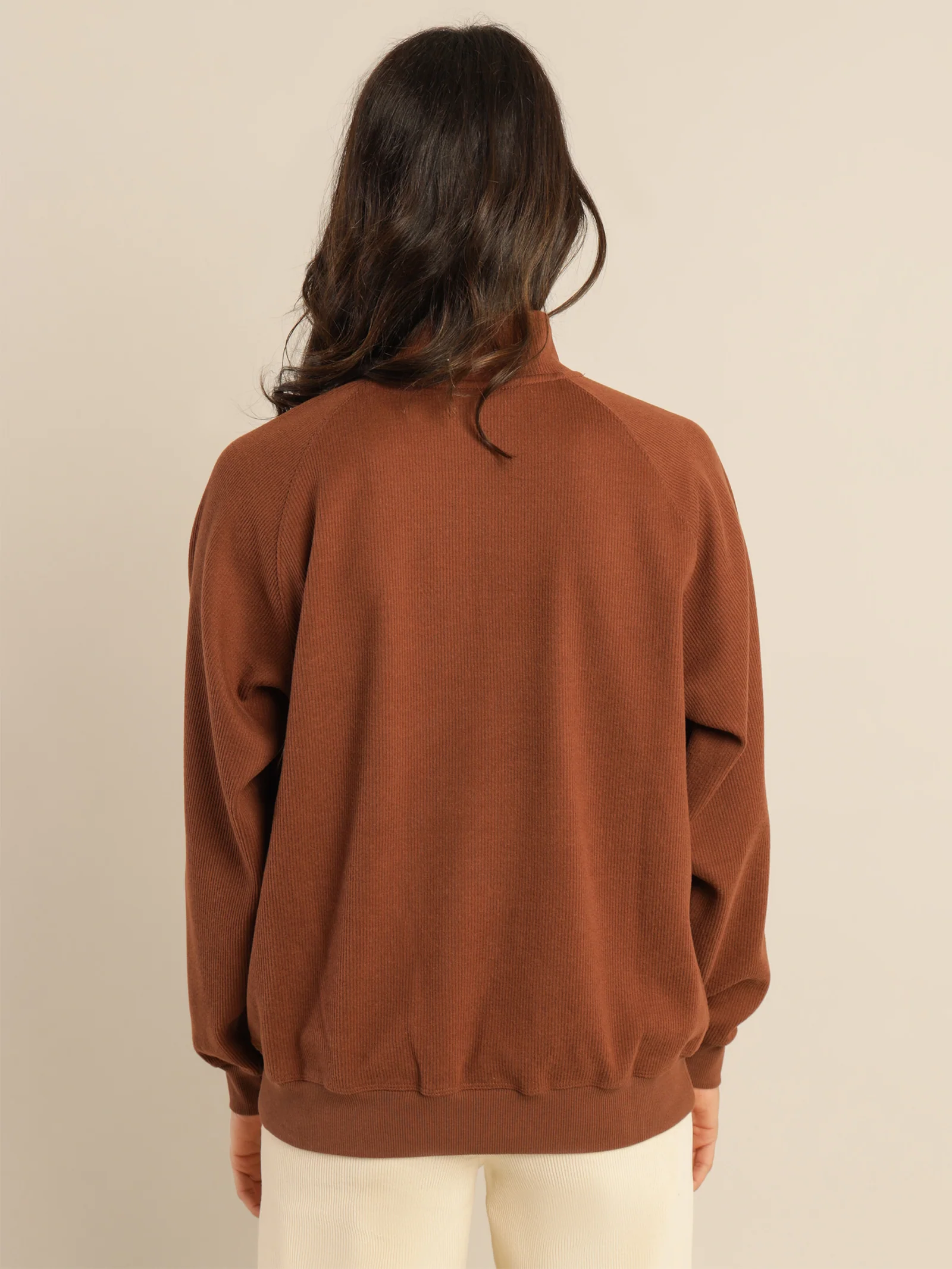 Rib 1/4 Zip Track Sweater - Image 5