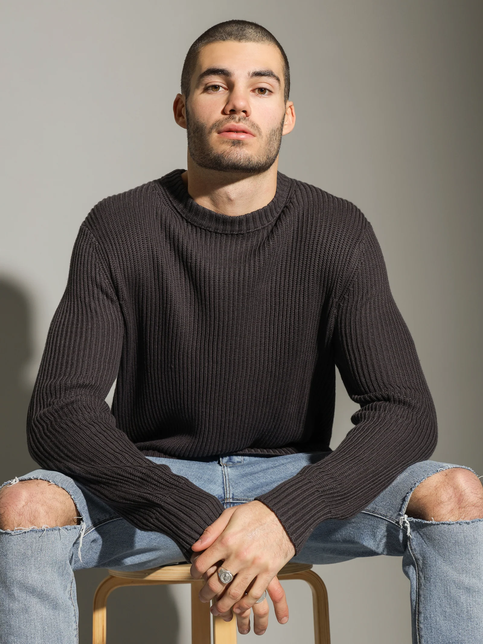 Rib Knit Crew - Image 2