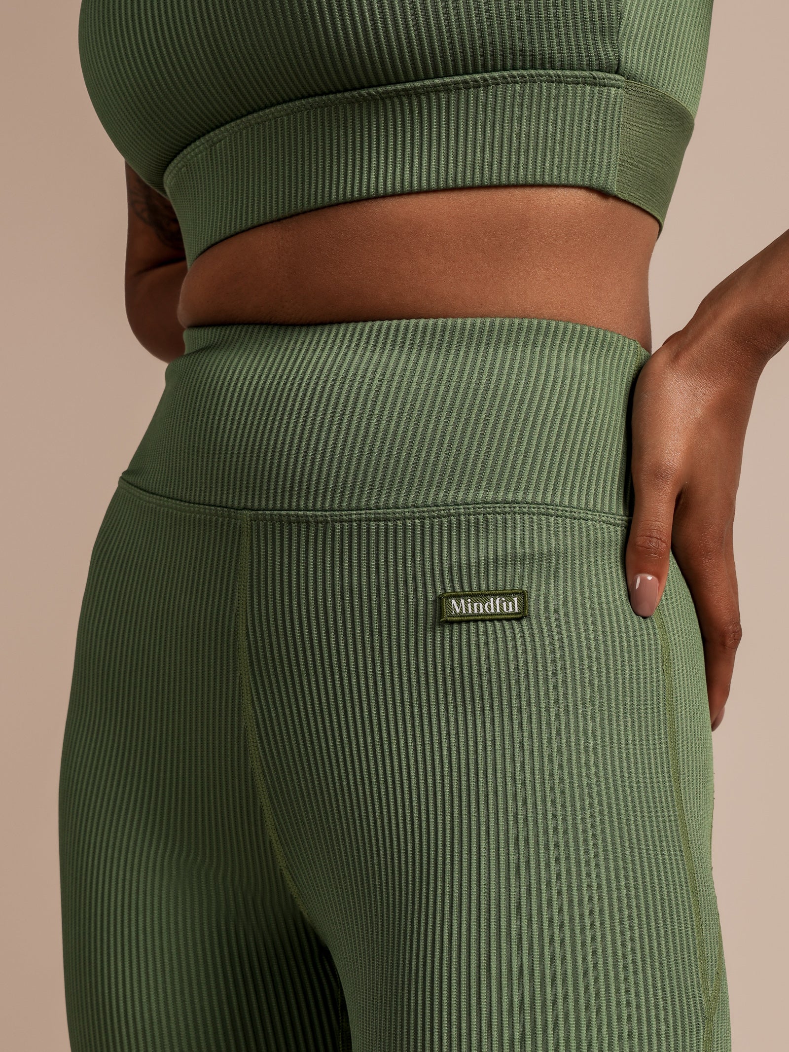 Ribbed Comfort 7/8 Length Leggings - Image 3