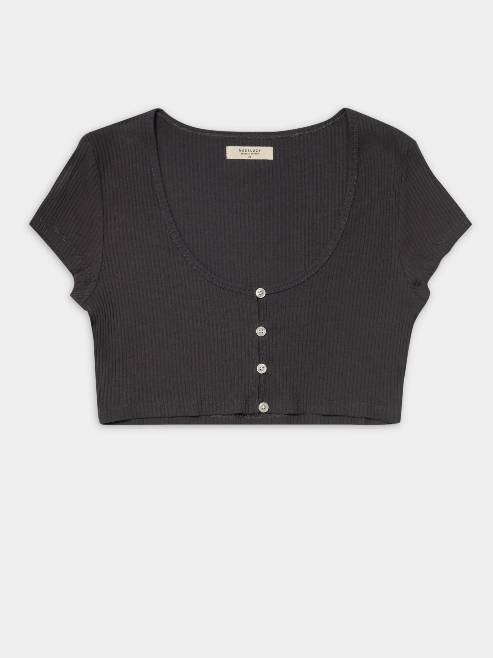 Ribbed Lounge Button T-Shirt - Image 7