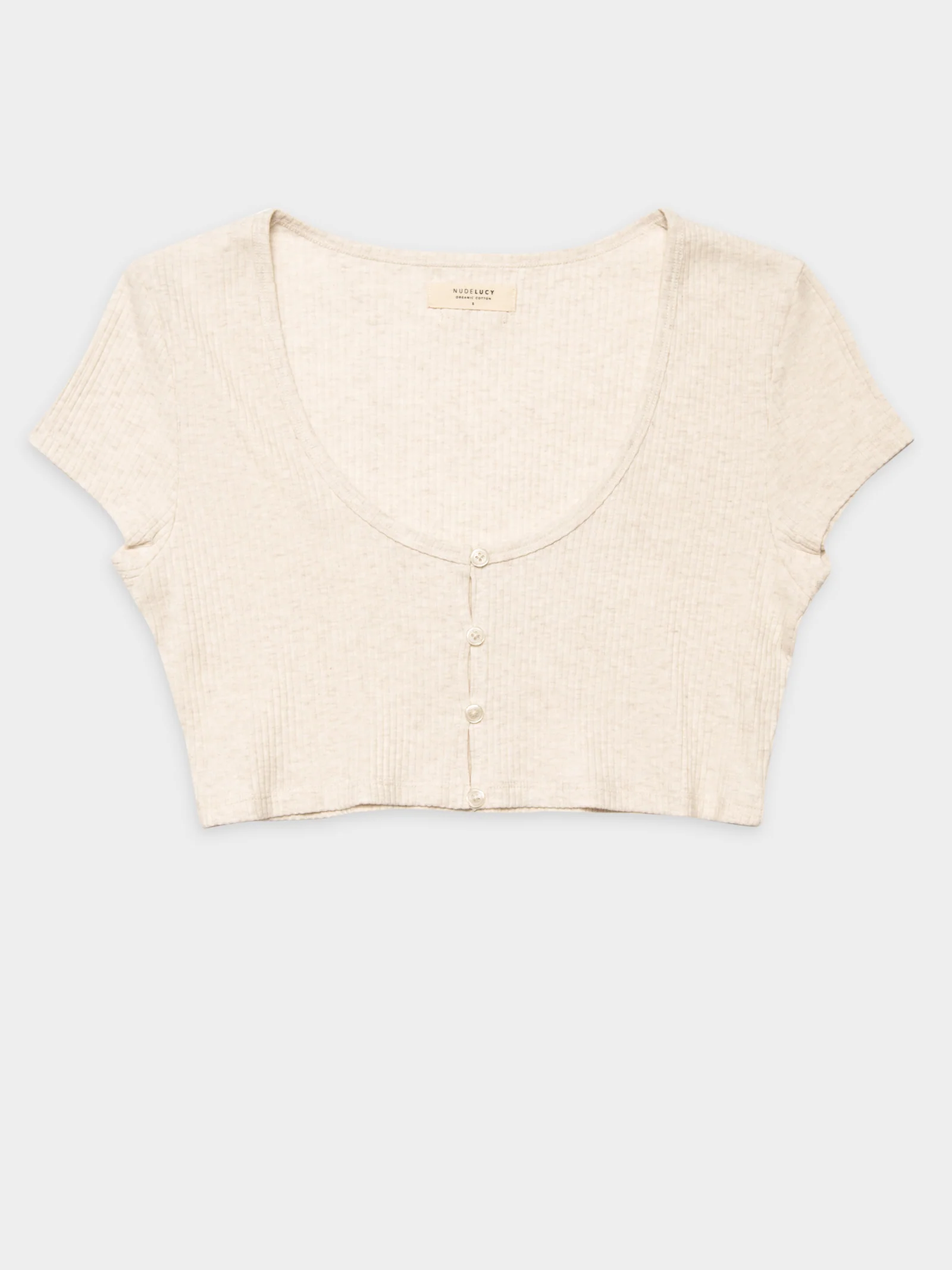 Ribbed Lounge Button T-Shirt - Image 6