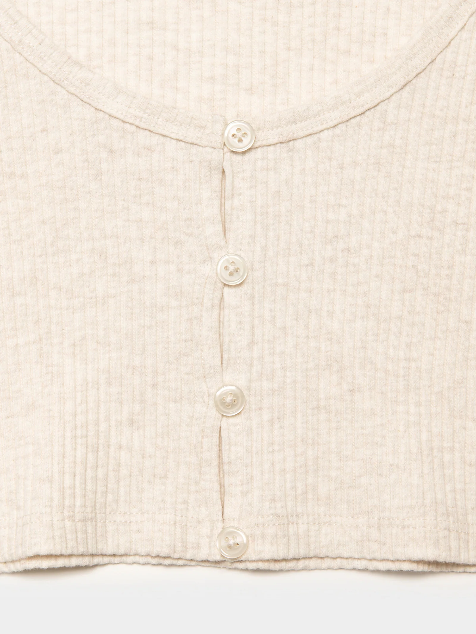 Ribbed Lounge Button T-Shirt - Image 7