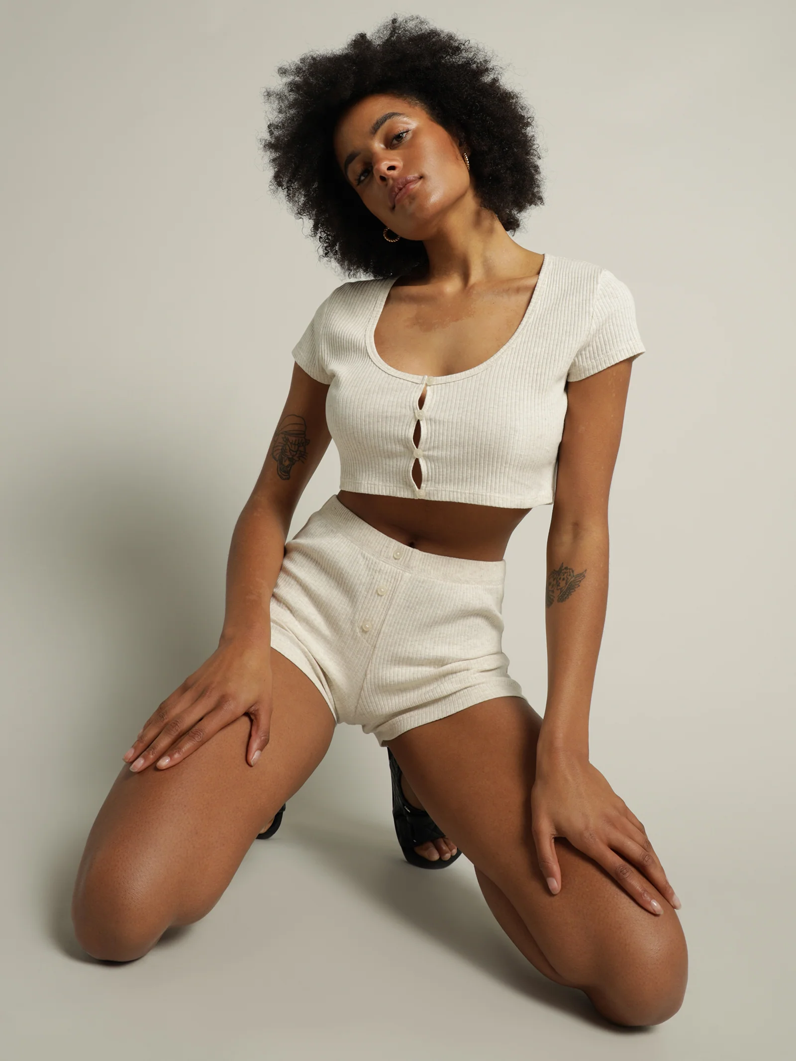 Ribbed Lounge Shorts - Image 2