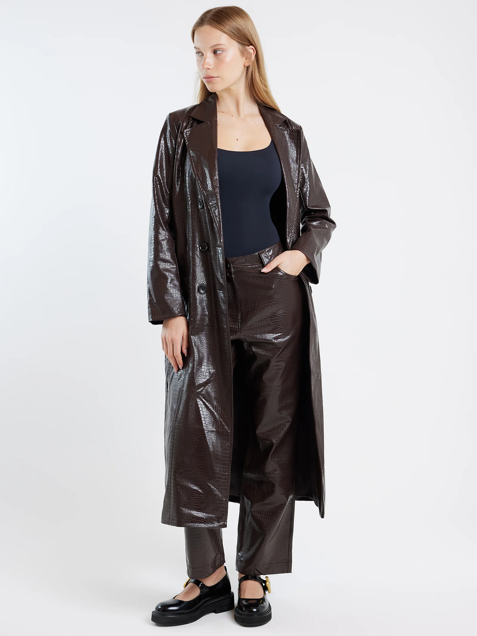 Rina Croc Coat - Image 2
