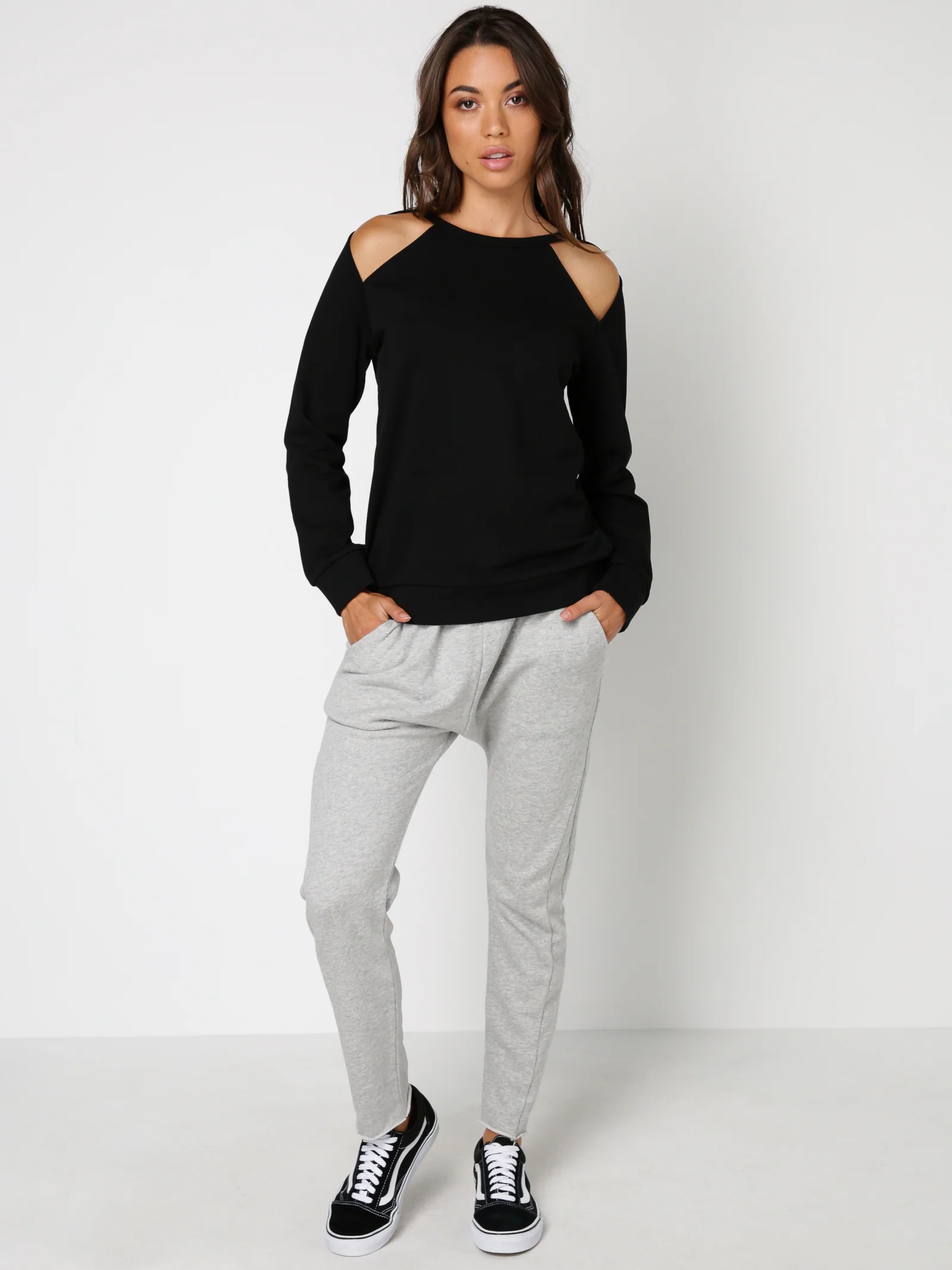 Rivington Cut-Out Shoulder Long Sleeve Top - Image 3