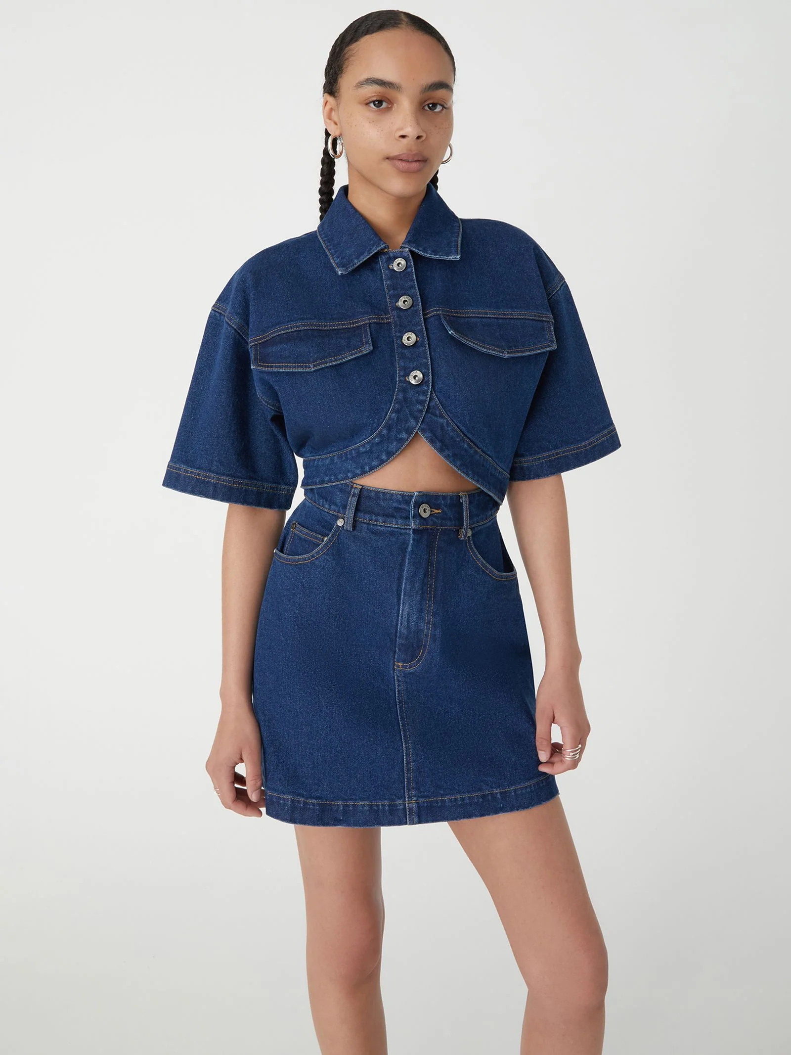 Rocco Denim Mini Dress - Image 2