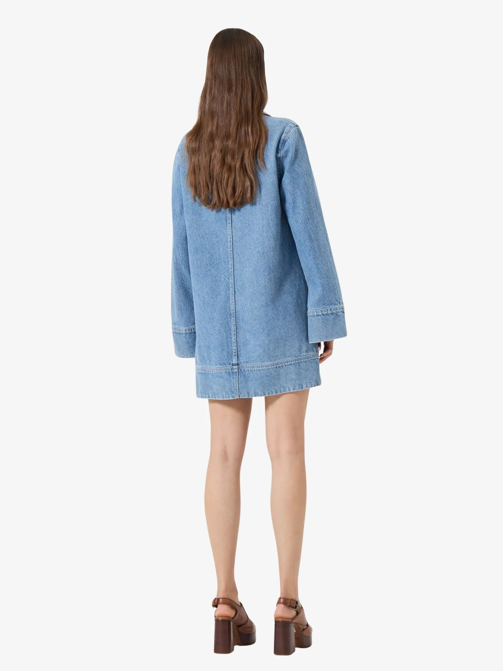 Marfa Tunic Mini Denim Dress - Image 3